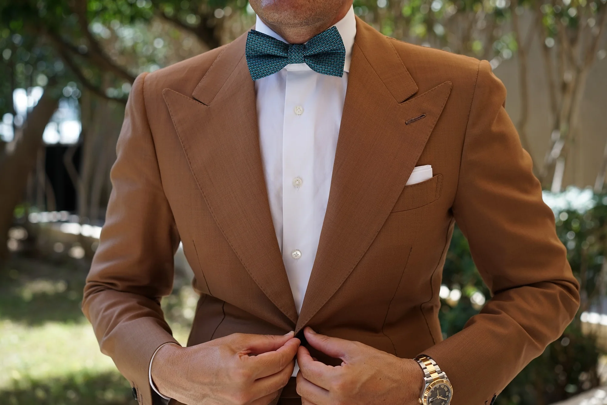 Seychelles Teal Anchor Bow Tie - Image 7