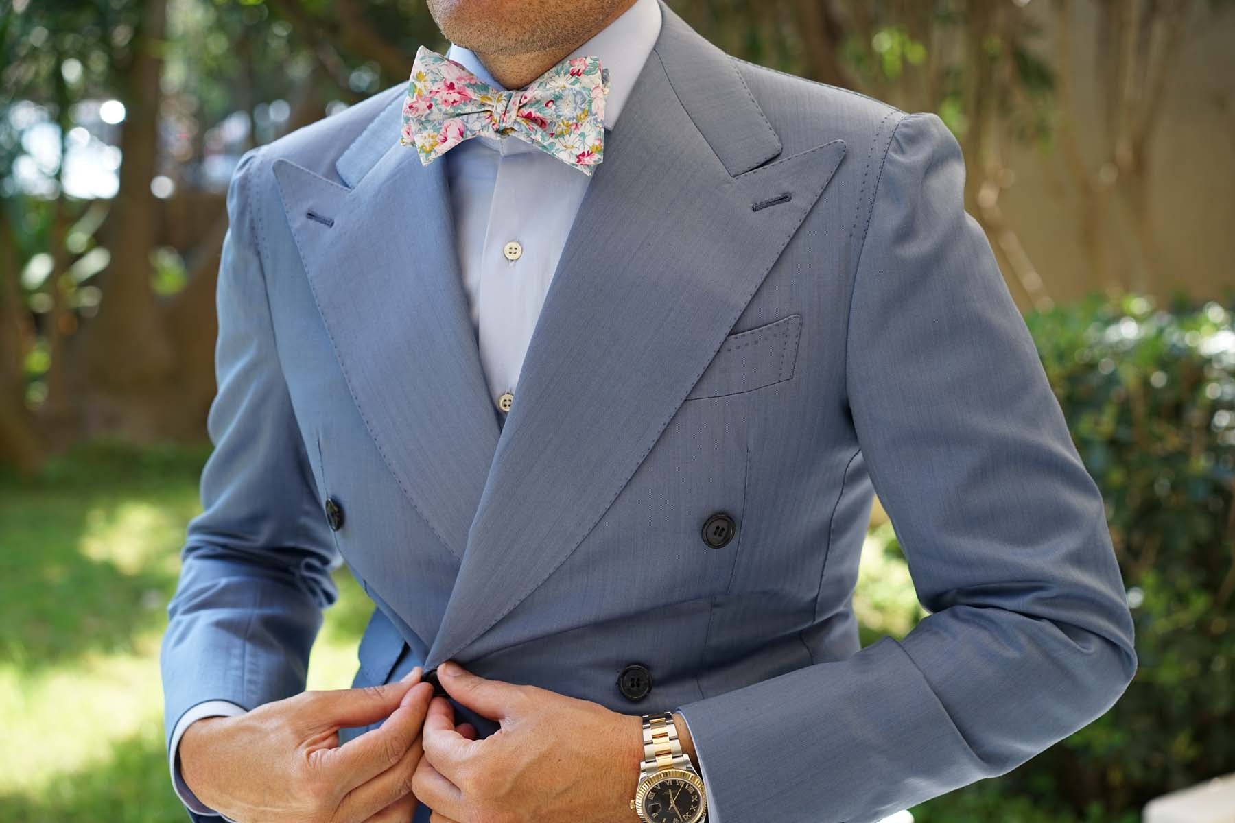 Shinjuku Floral Self Bow Tie - Image 4