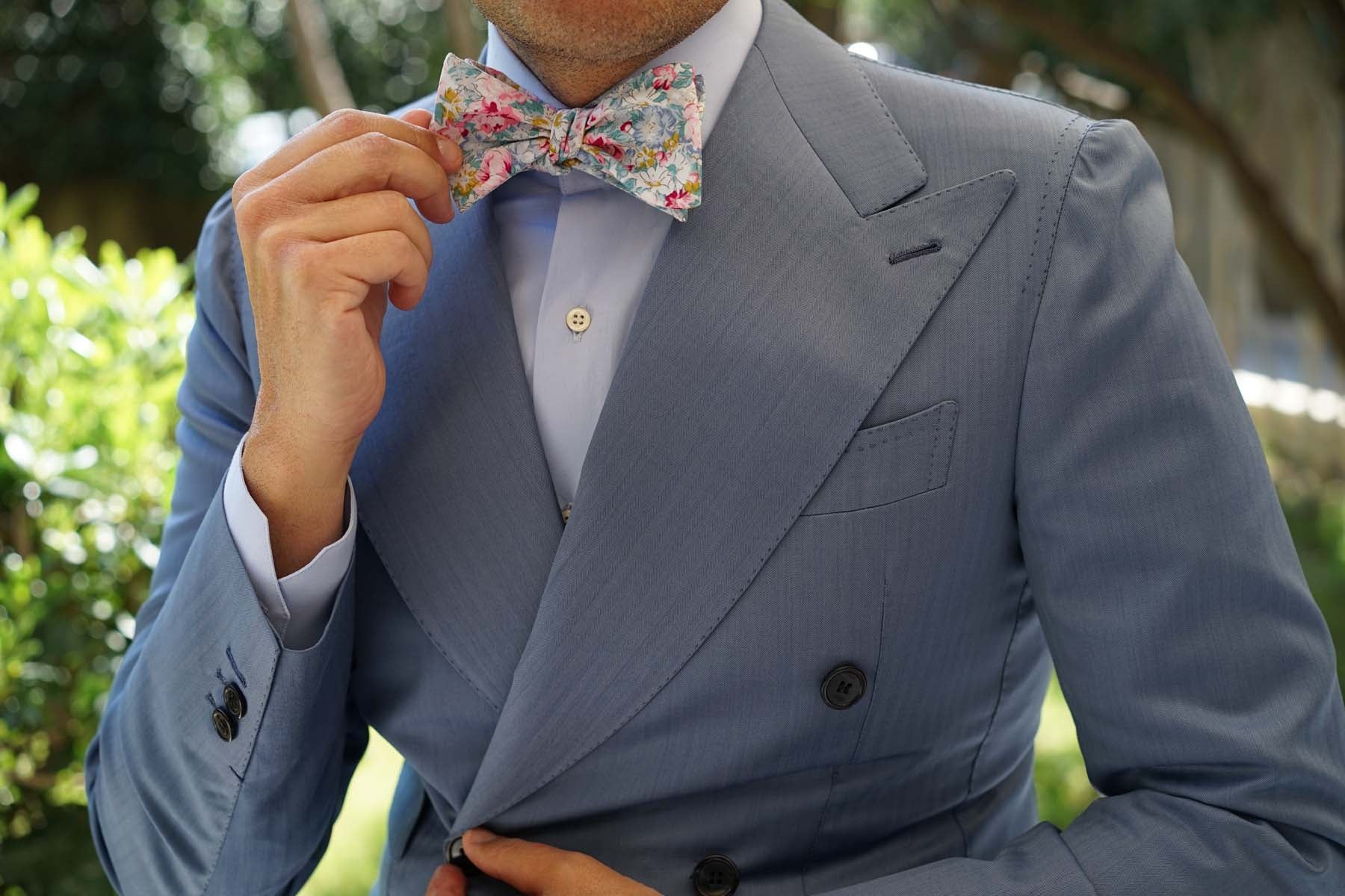 Shinjuku Floral Self Bow Tie - Image 6