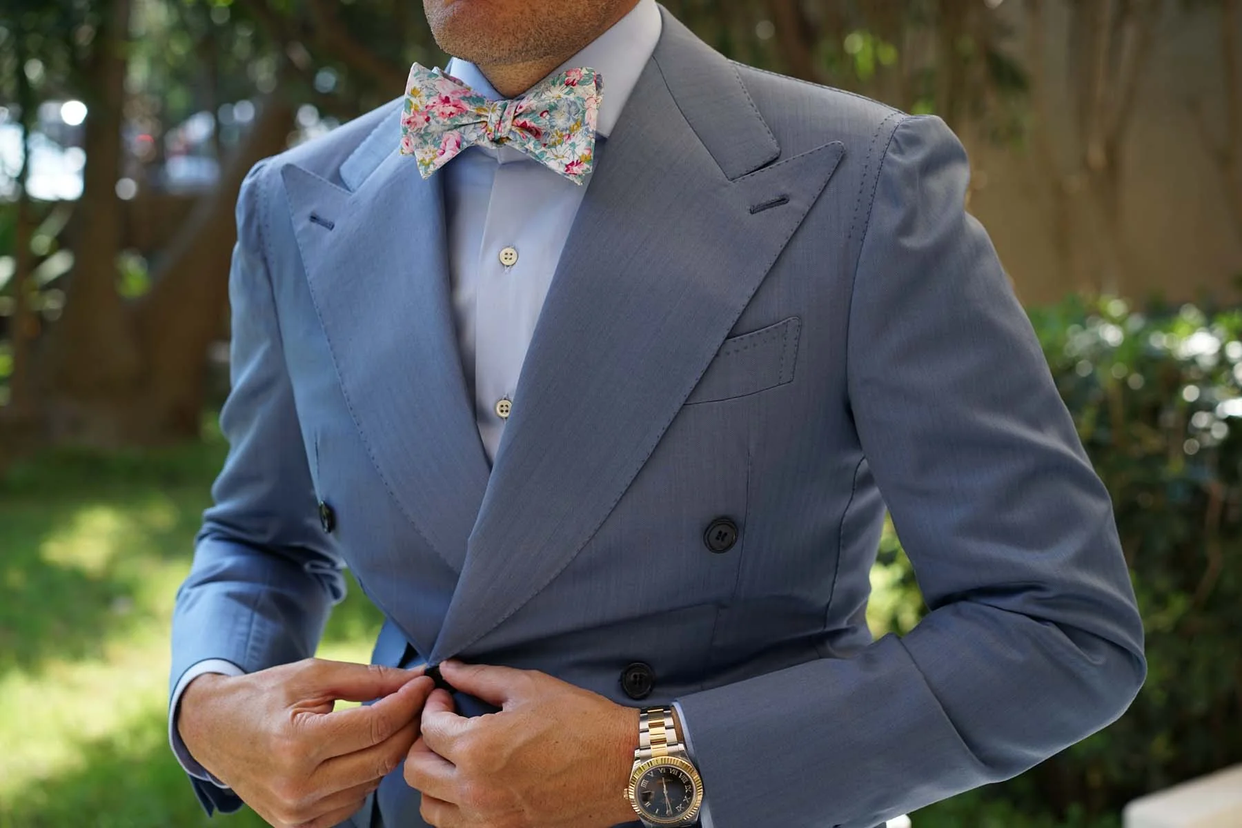 Shinjuku Floral Self Bow Tie - Image 9