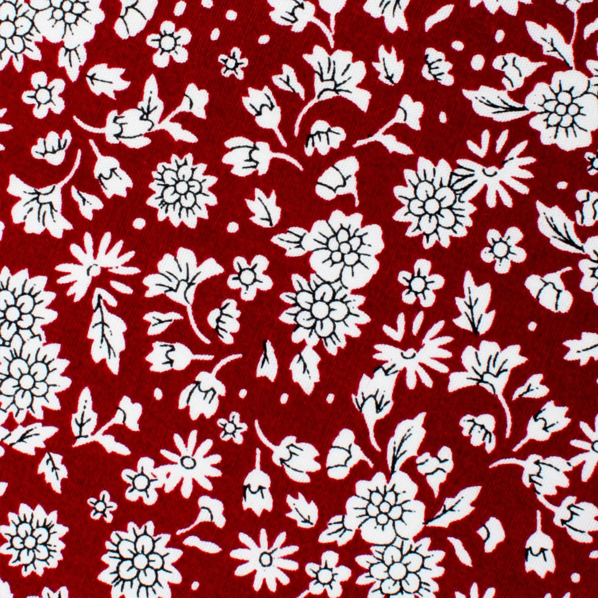 Shizuoka Merlot Red Floral Pocket Square - Image 2