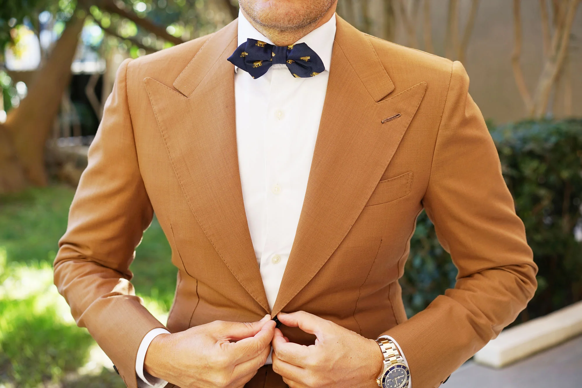 Siberian Tiger Diamond Bow Tie - Image 3