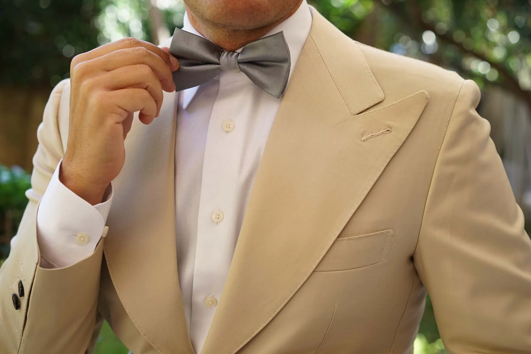 Silver Bow Tie - Image 3