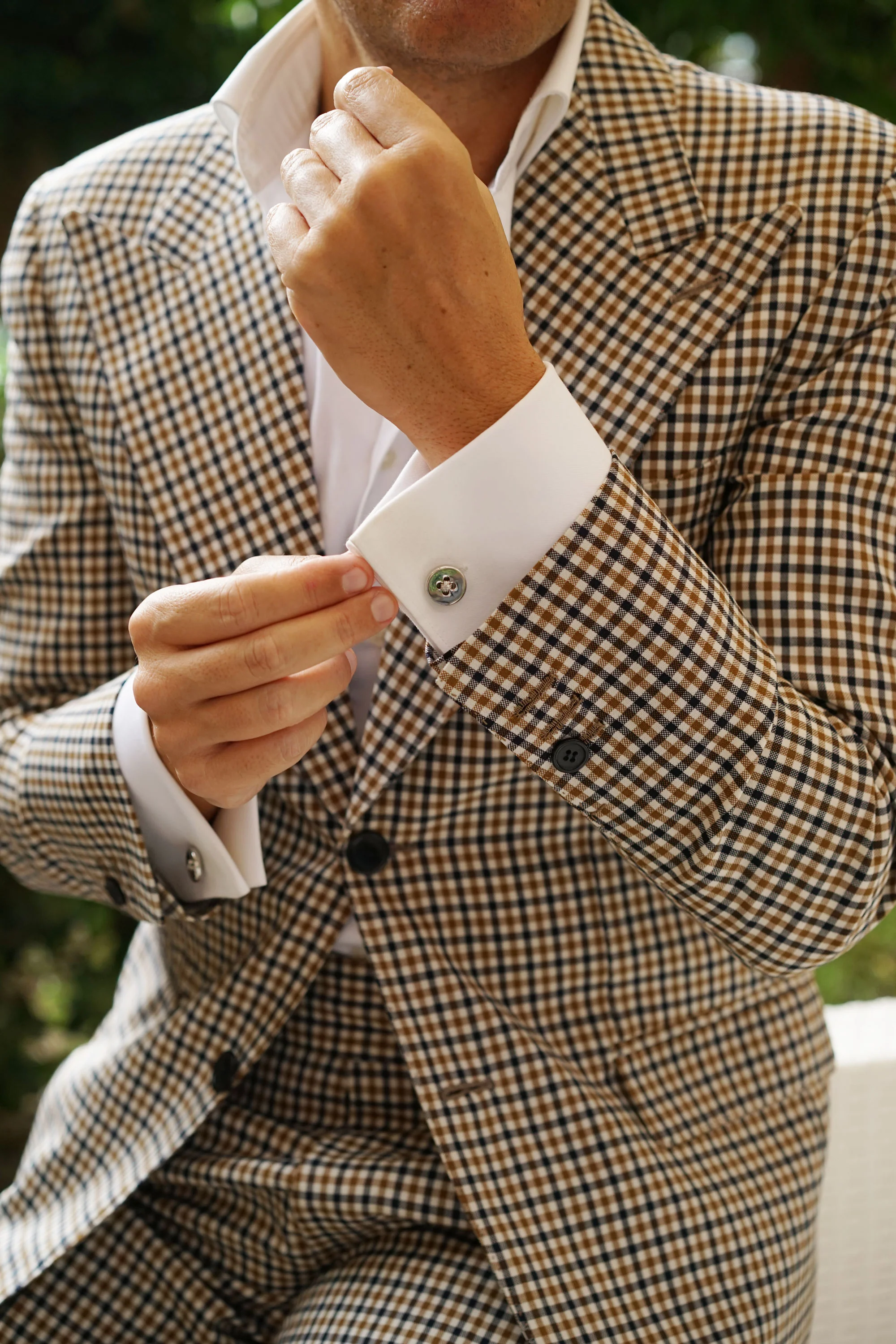 Silver Button Cufflinks - Image 6