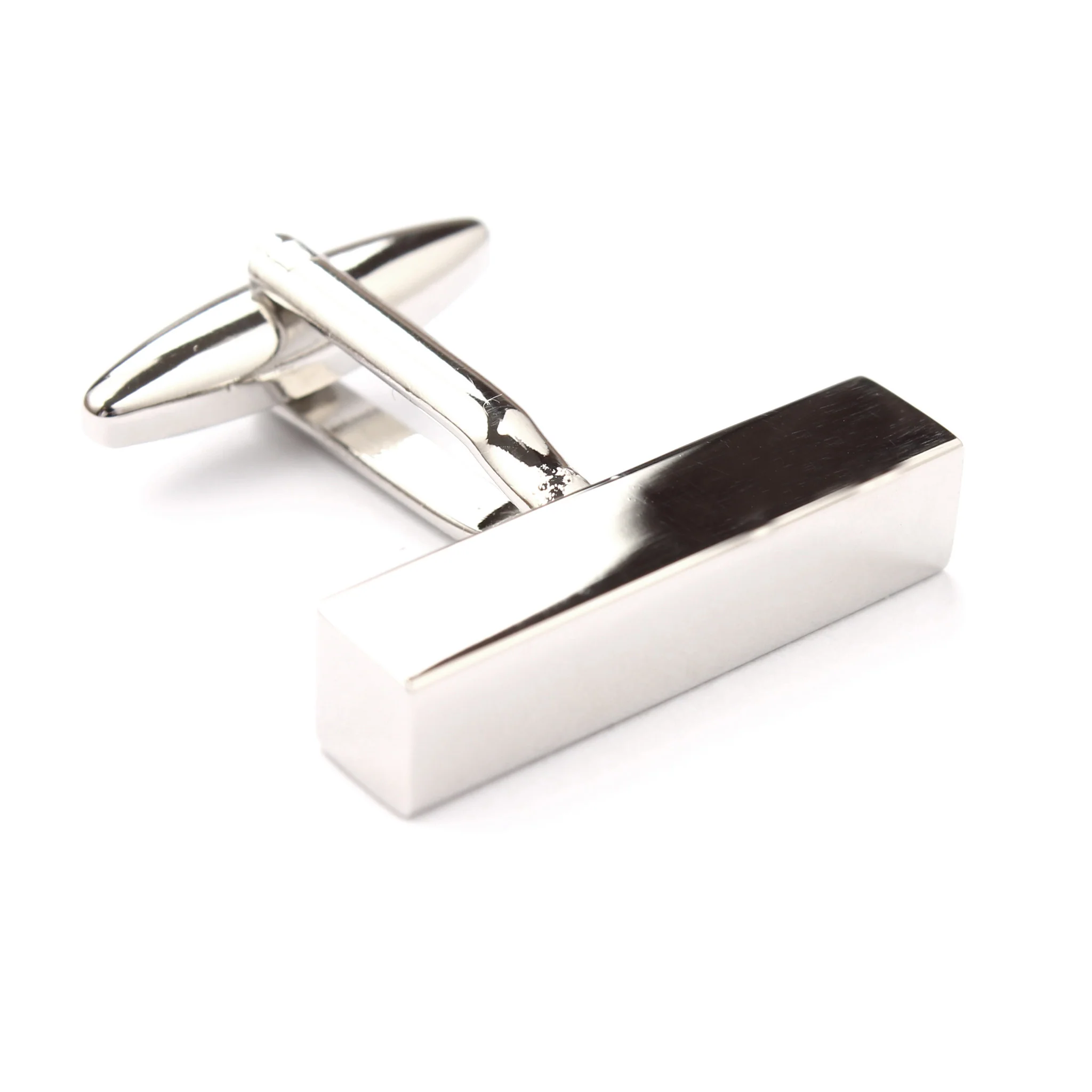 Silver Cuboid Cufflinks - Image 3