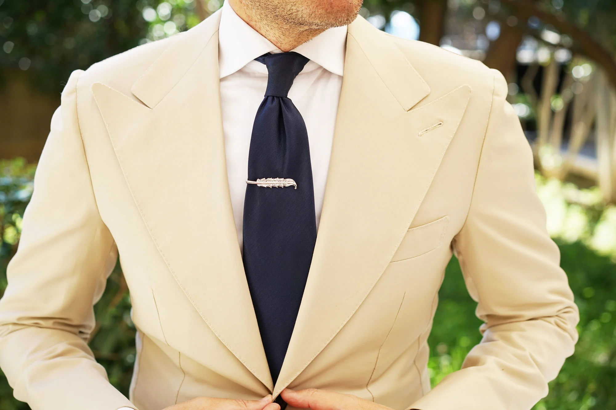 Silver Feather Quill Tie Bar - Image 3