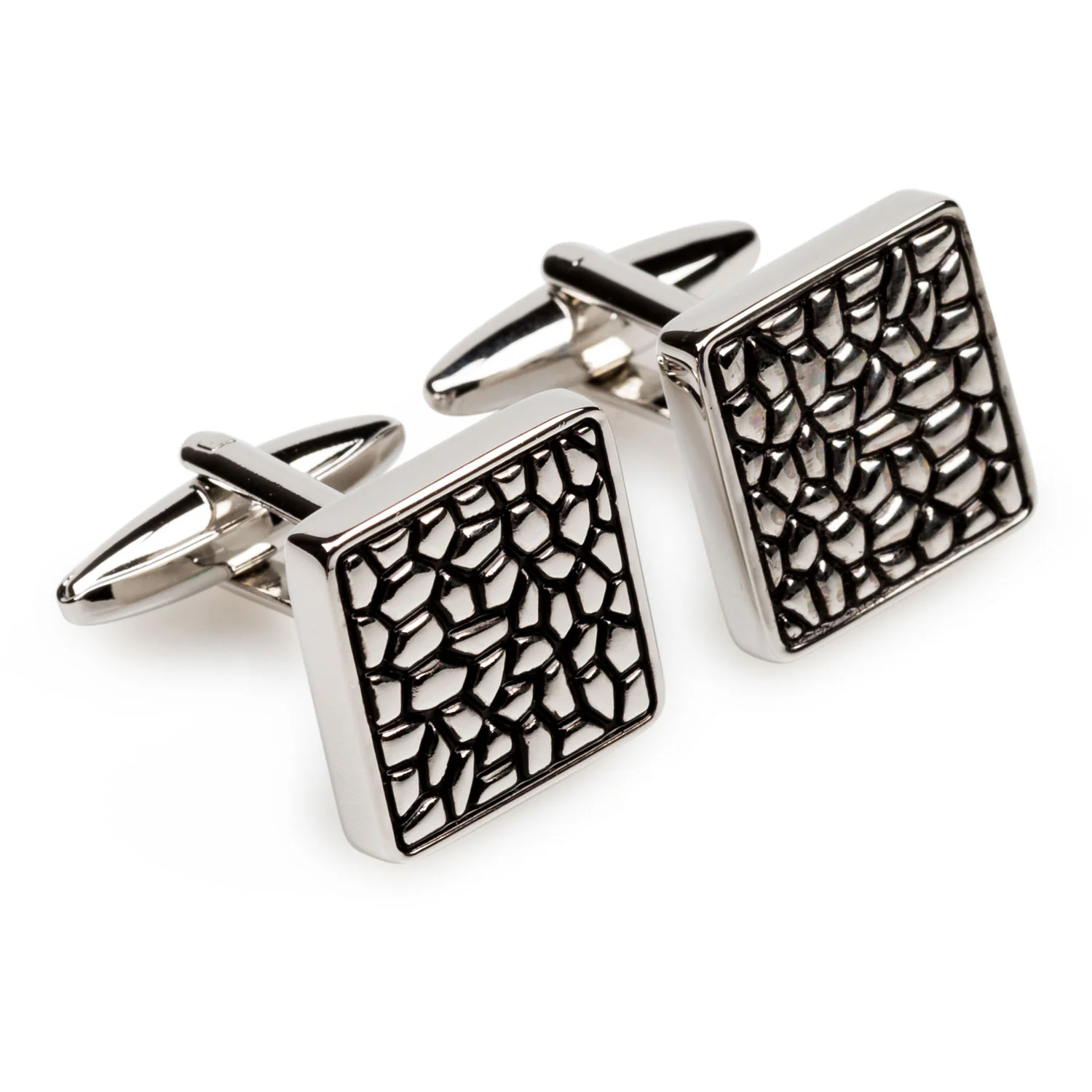 Silver Pebble Cufflinks - Image 2