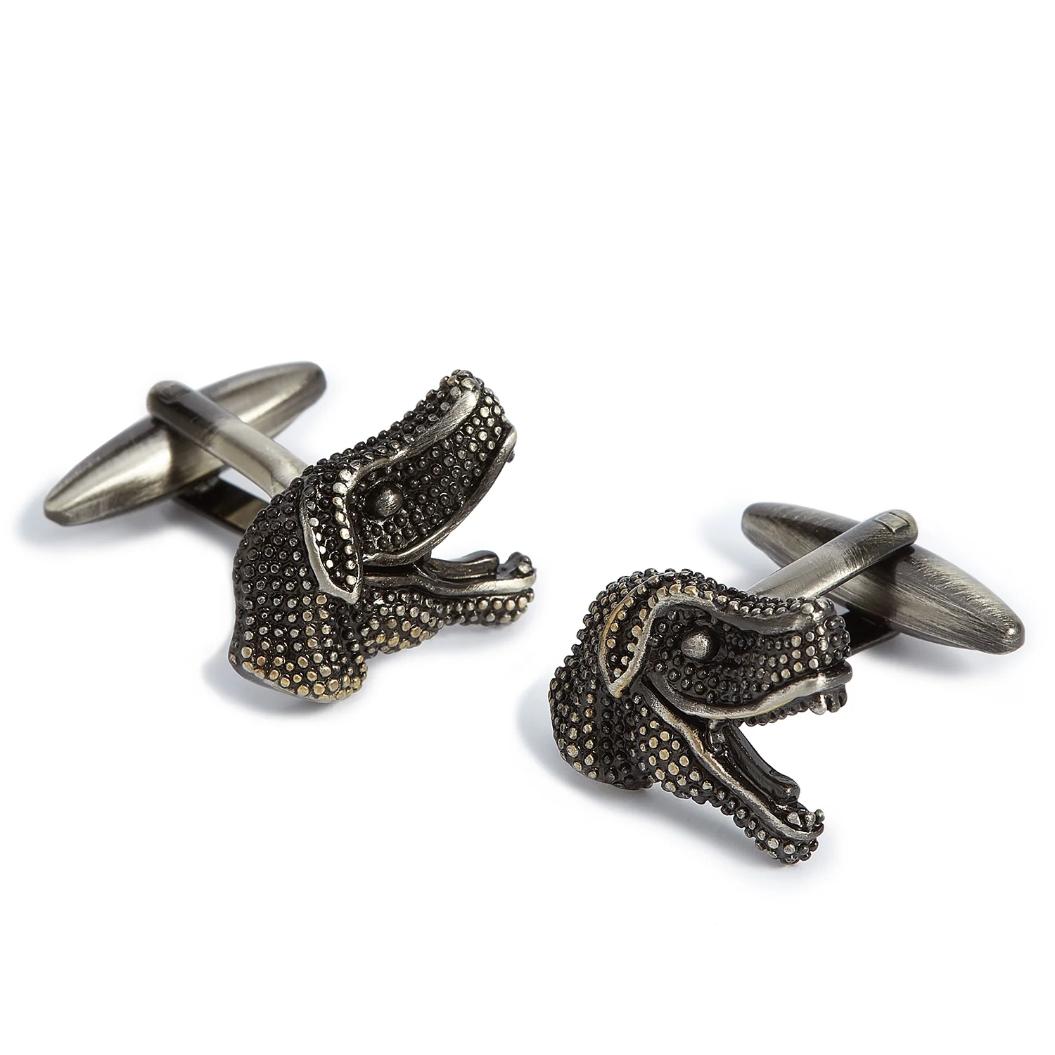 Silver Raptor Dinosaur Cufflinks