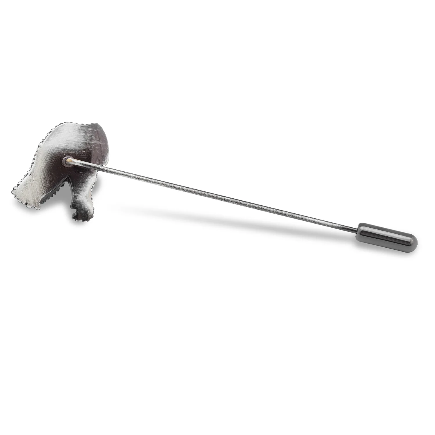 Silver Raptor Dinosaur Lapel Pin - Image 2
