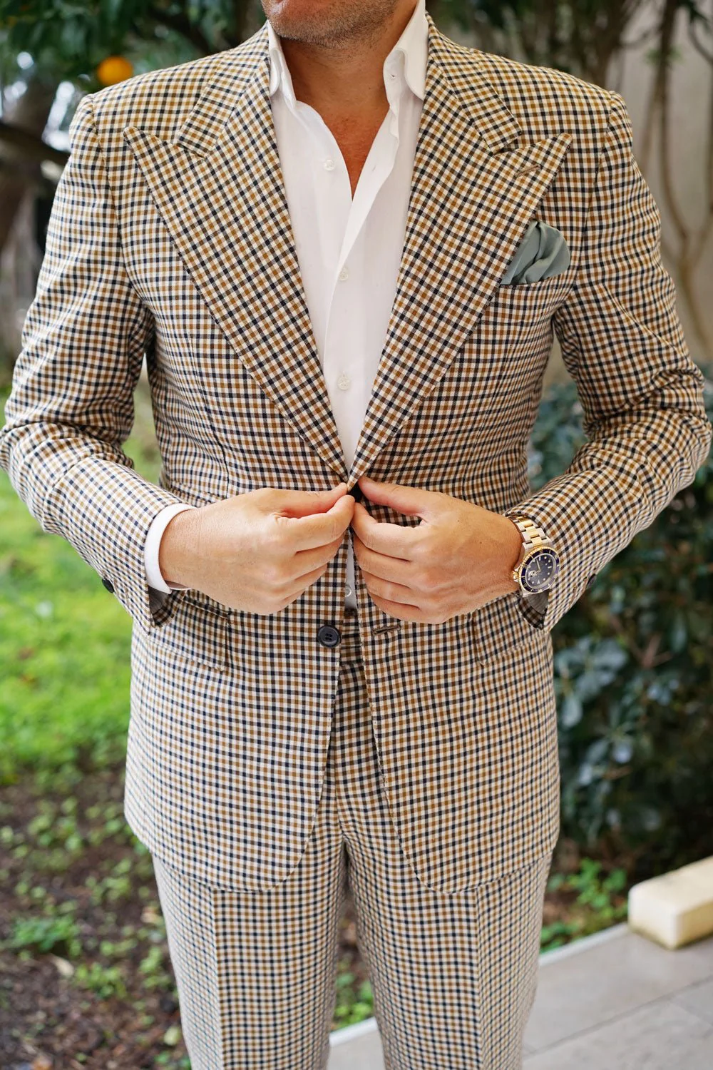 Silver Sage Satin Pocket Square - Image 4