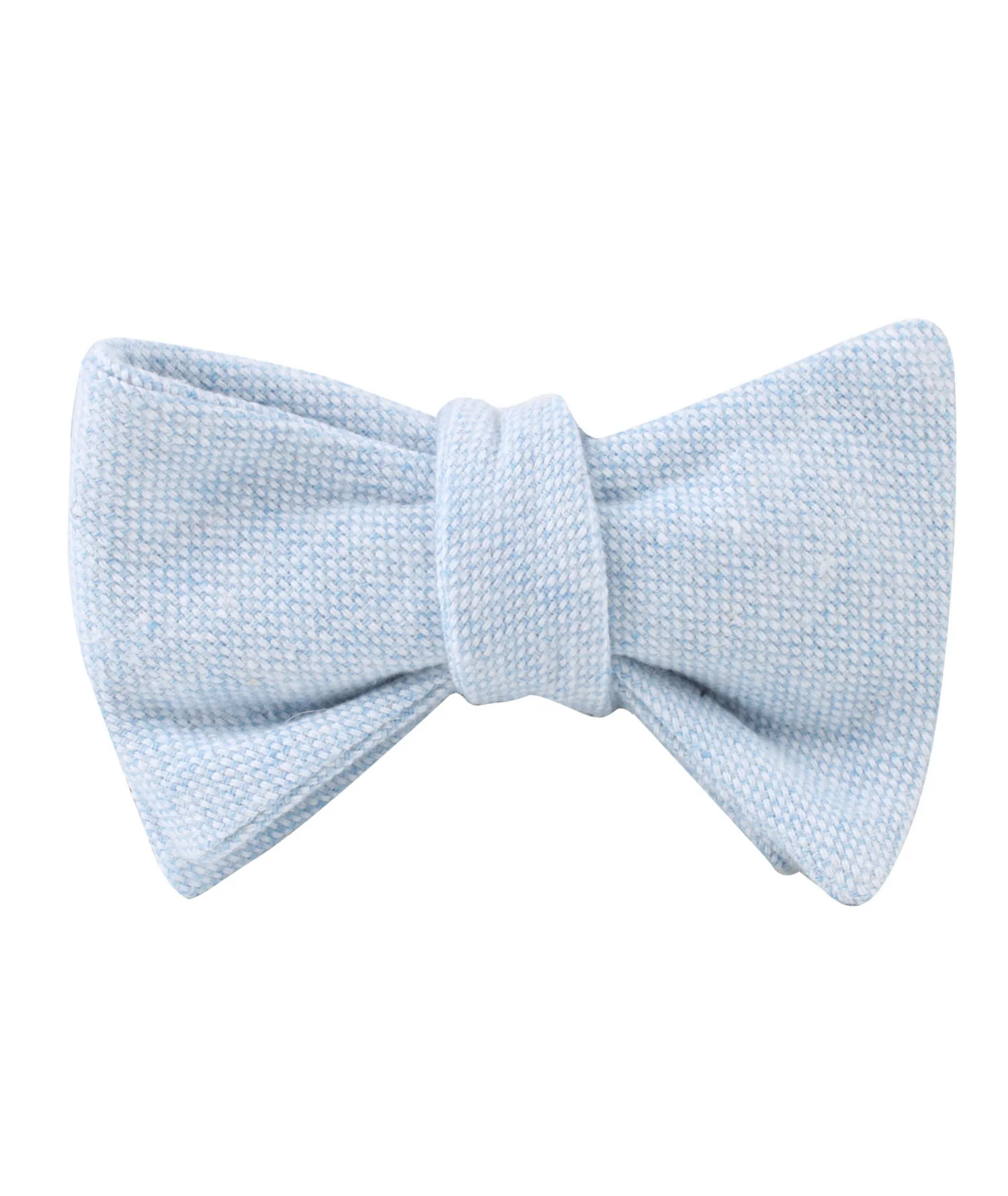 Sky Blue Donegal Linen Self Bow Tie - Image 2