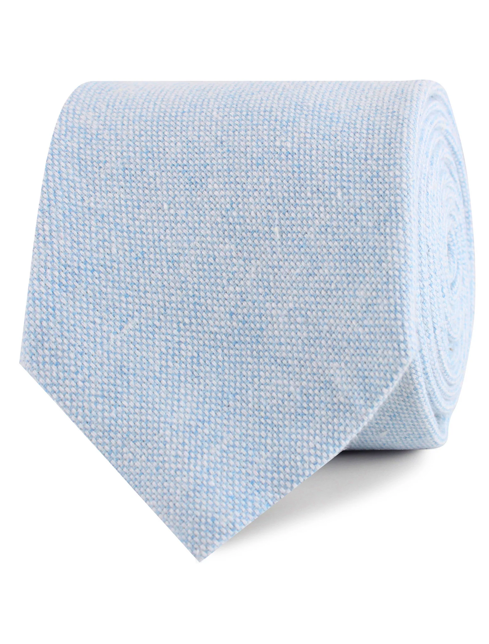 Sky Blue Donegal Linen Tie - Image 2