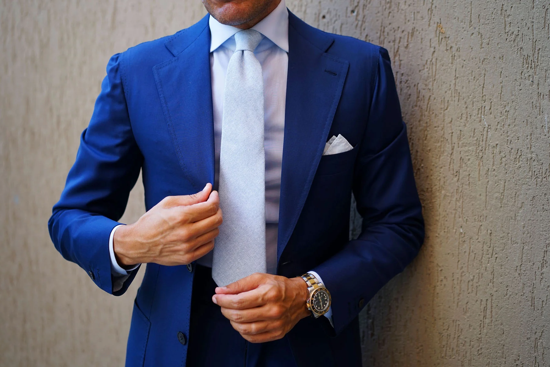 Sky Blue Donegal Linen Tie - Image 8