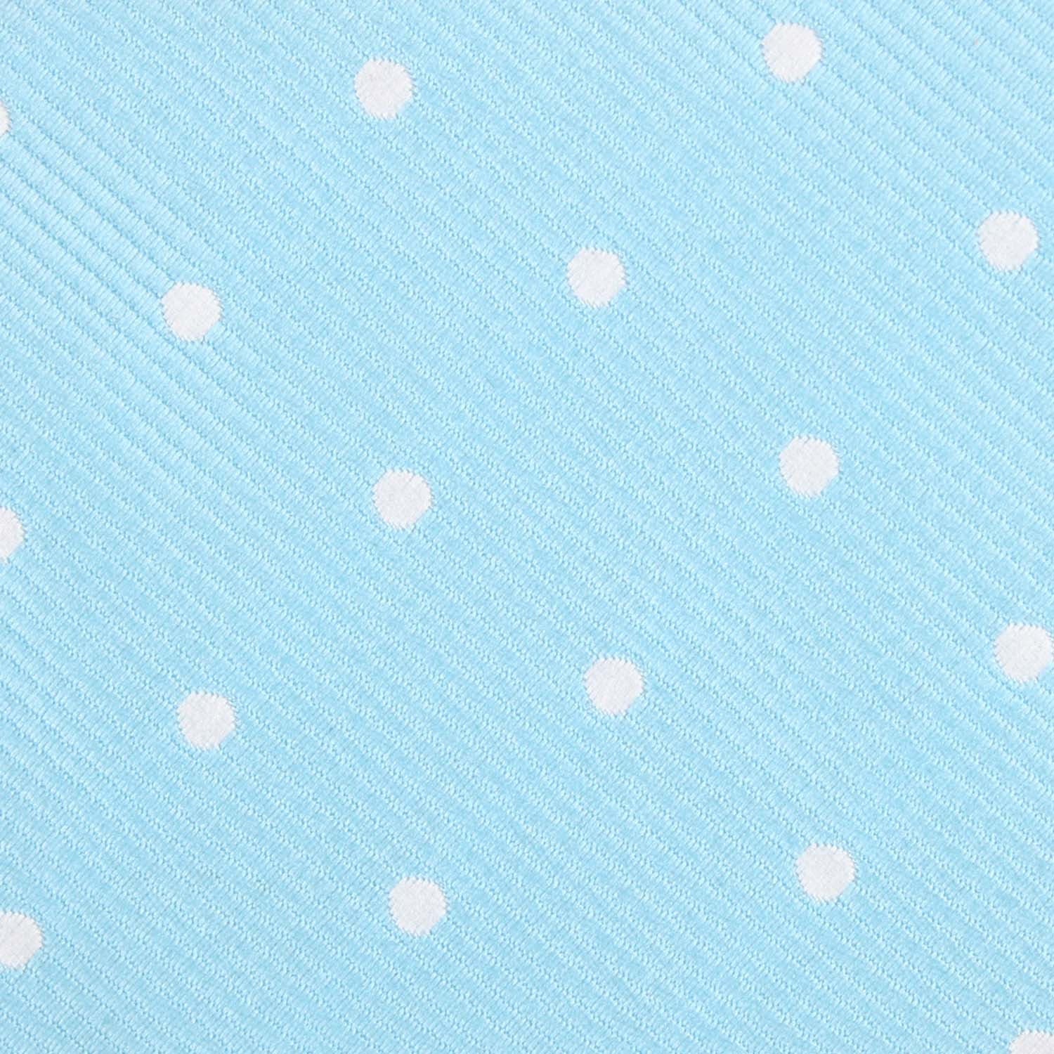 Sky Blue with White Polka Dots Diamond Bow Tie - Image 6