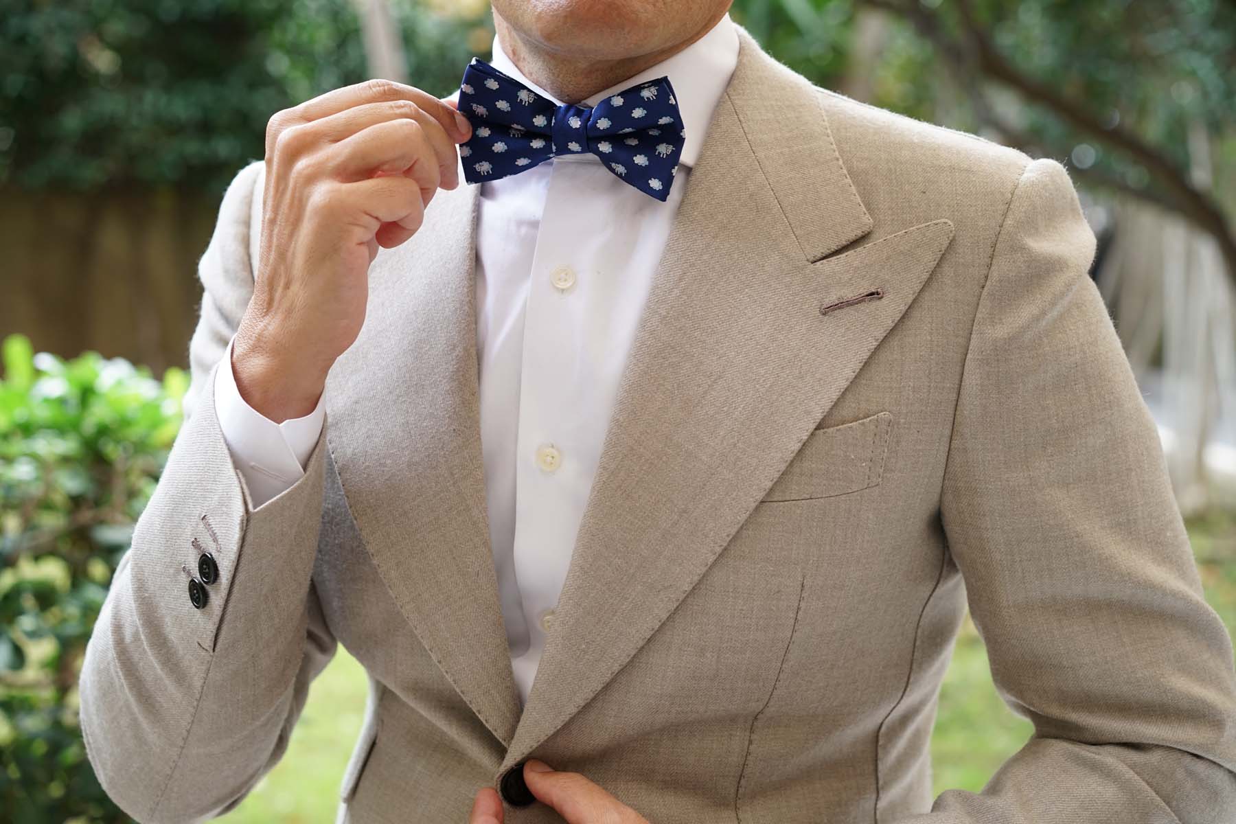 Sleepy Sheep Blue Bow Tie - Image 3