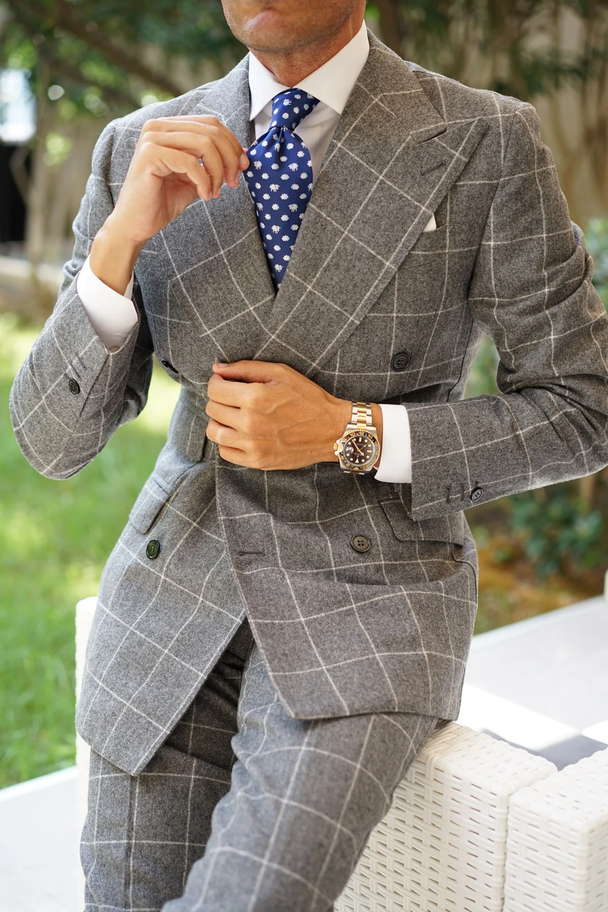 Sleepy Sheep Blue Necktie - Image 7