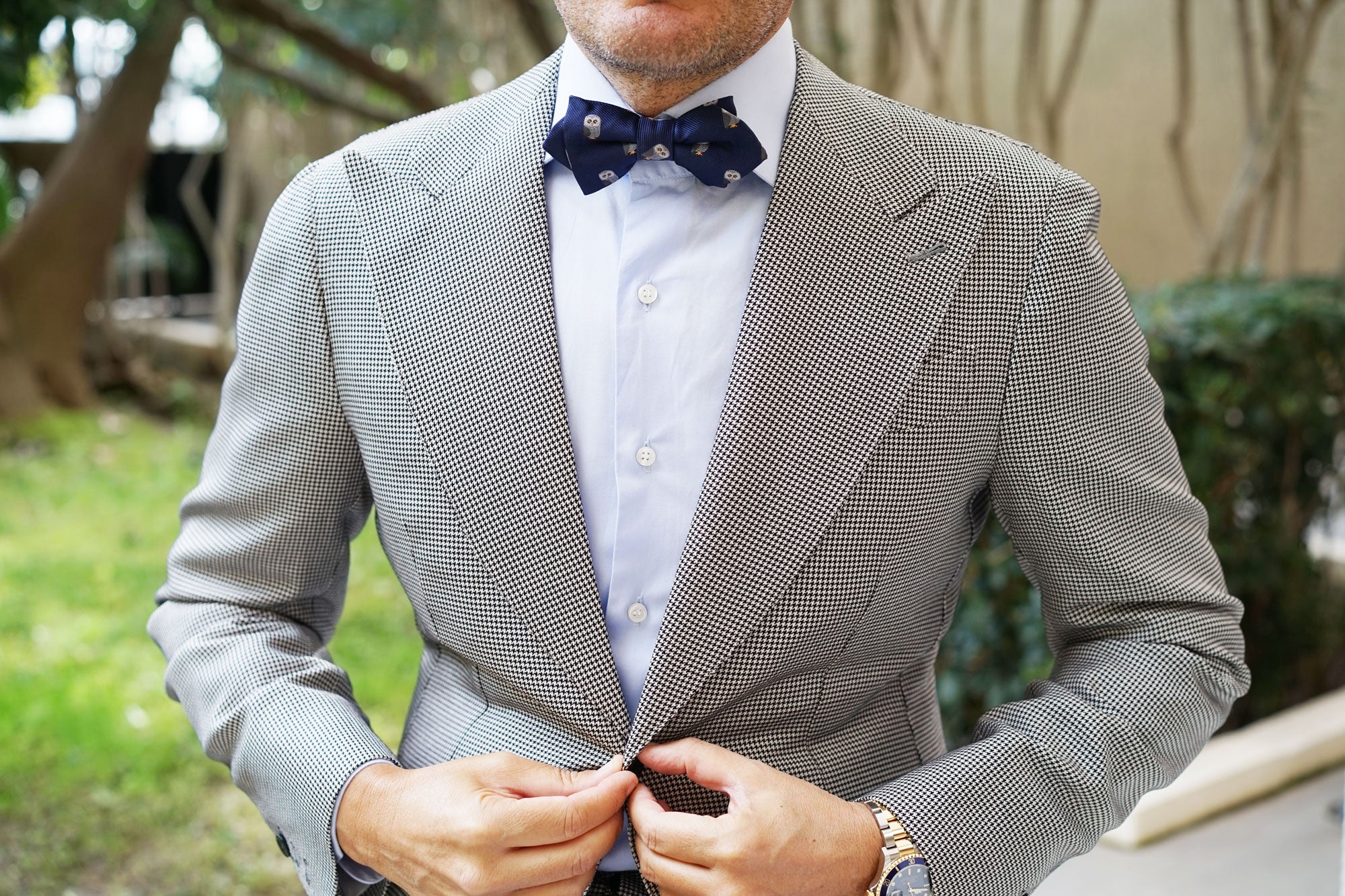 Southern Grey Owl Diamond Bow Tie - Image 3
