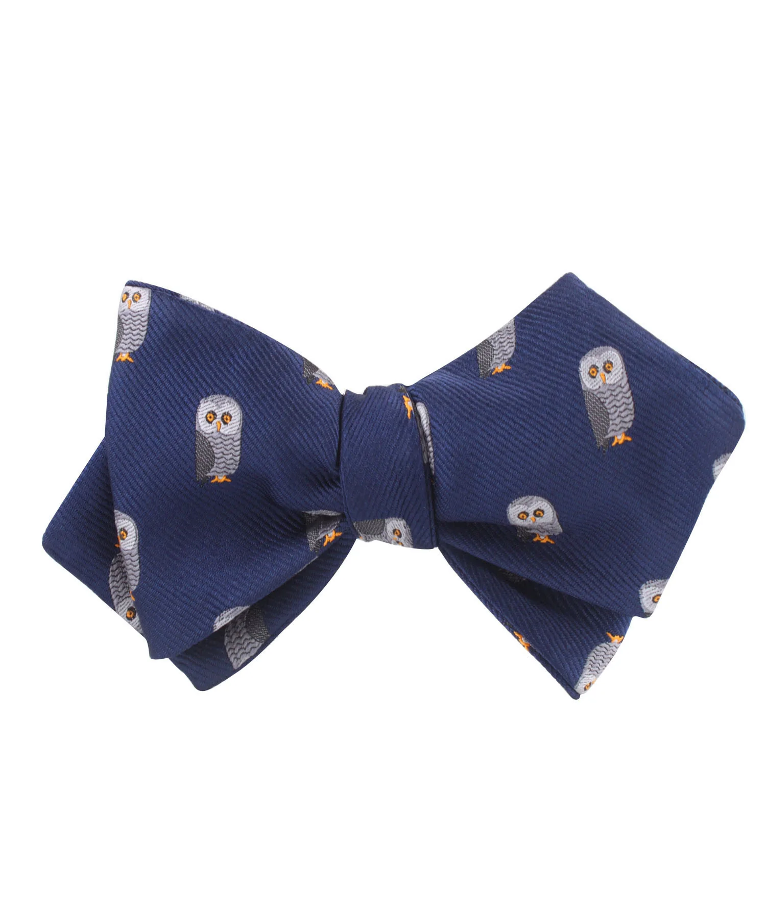 Southern Grey Owl Diamond Self Bow Tie - Image 2