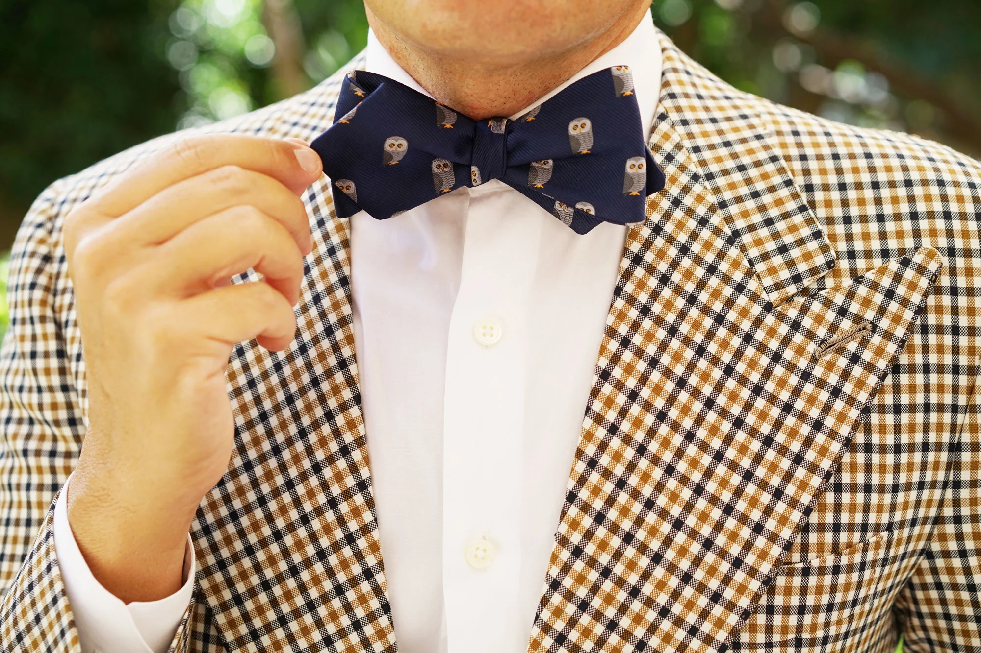 Southern Grey Owl Diamond Self Bow Tie - Image 9