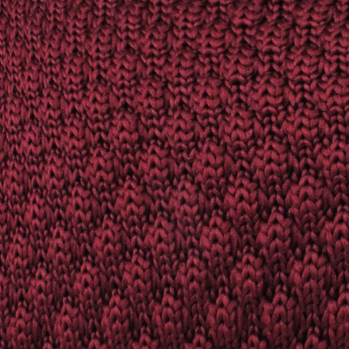 Spiced Burgundy Knitted Tie - Image 2