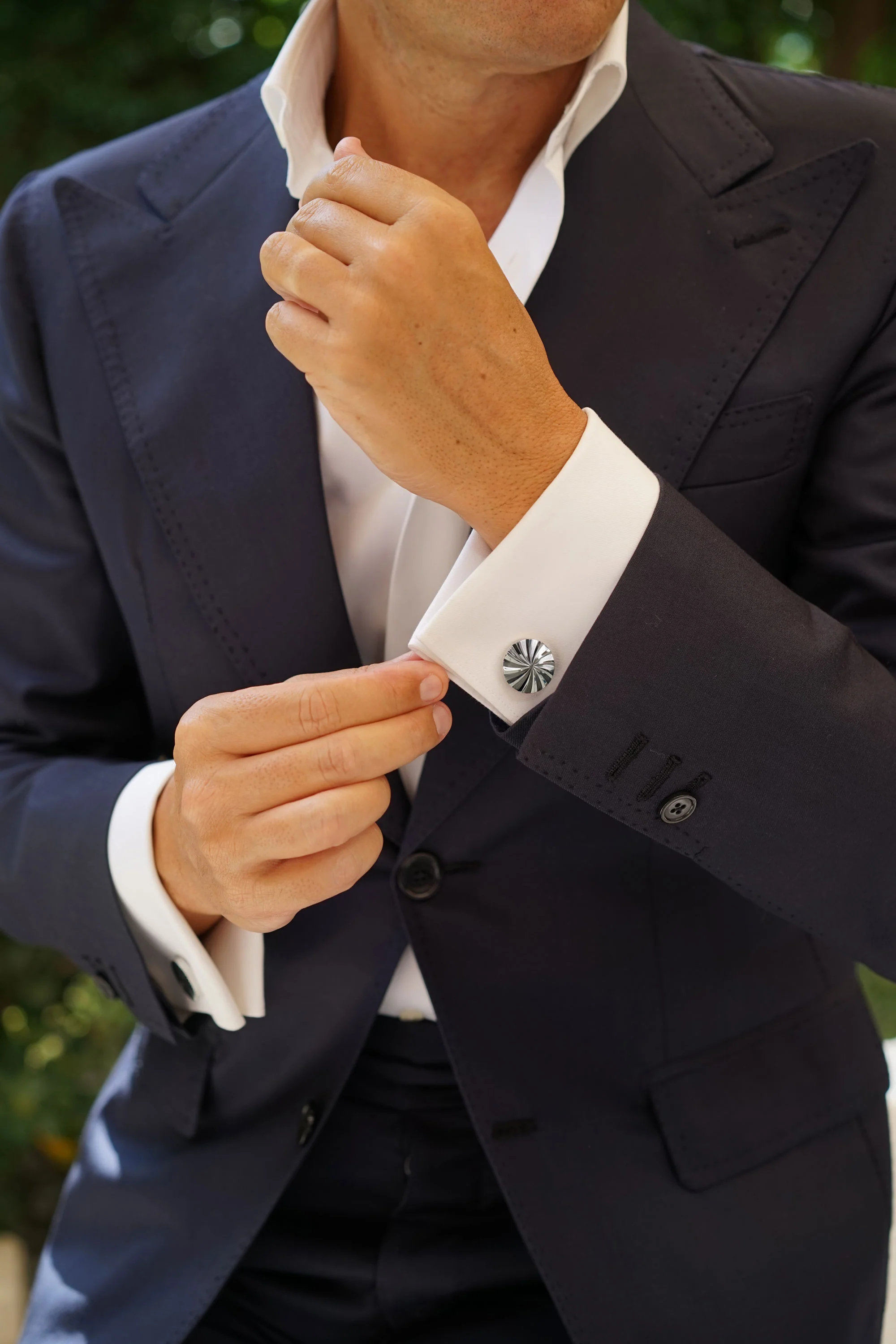 Spiral Circle Cufflinks - Image 5