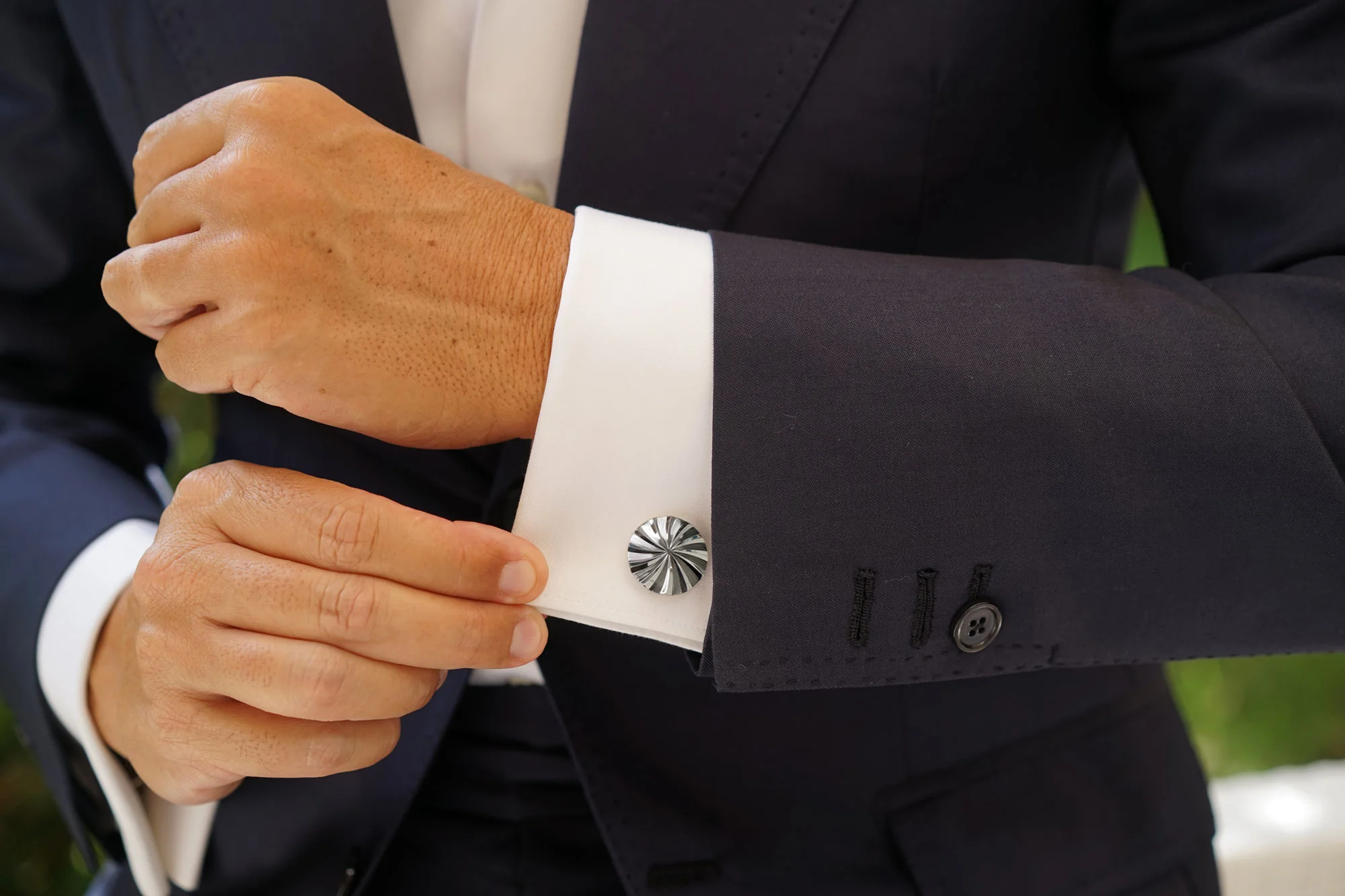 Spiral Circle Cufflinks - Image 8