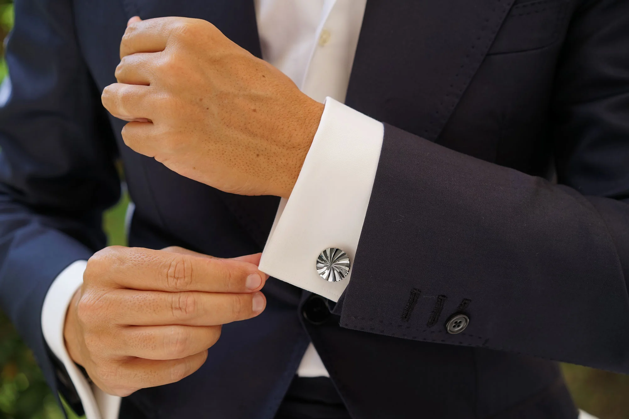 Spiral Circle Cufflinks - Image 9