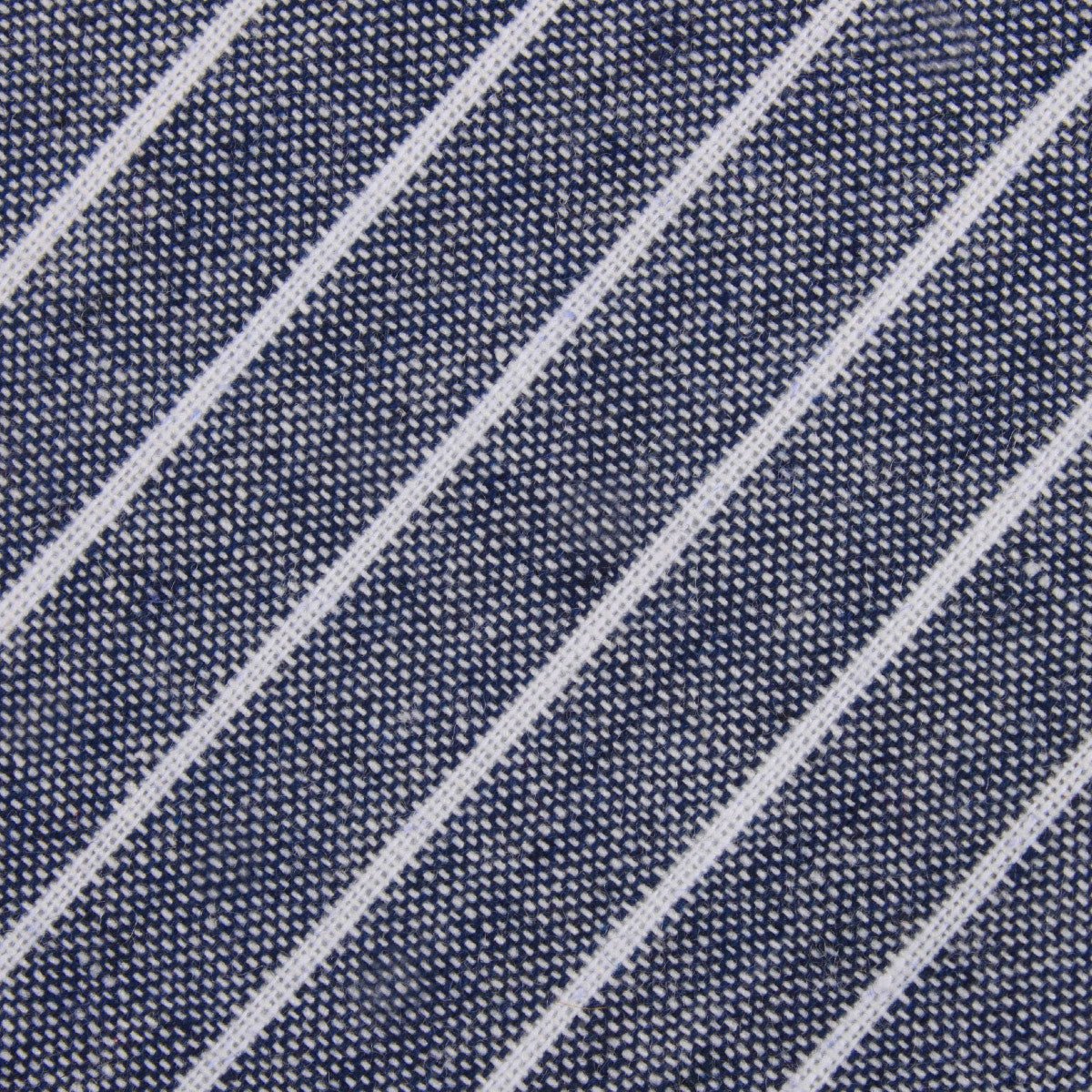 Starry Night Blue Pinstripe Linen Self Bow Tie - Image 3