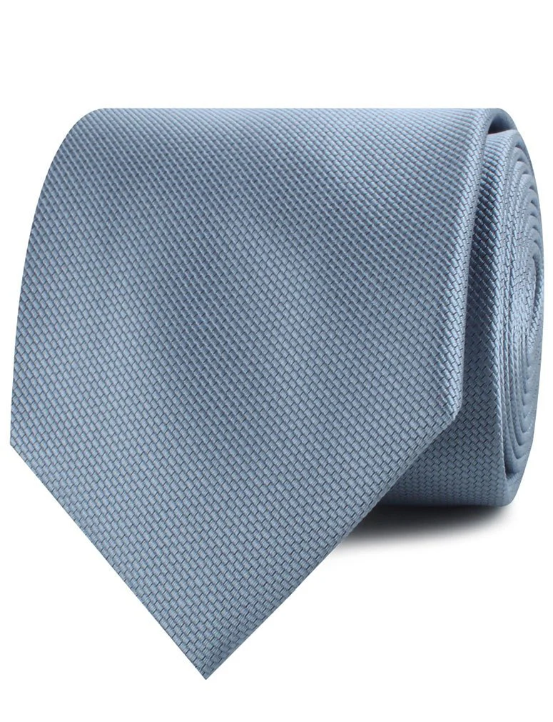 Steel Blue Weave Necktie - Image 2