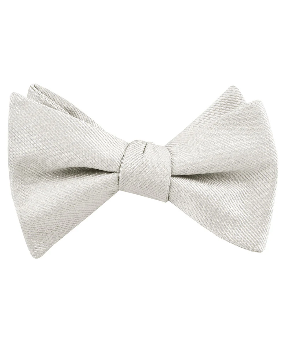 Sterling Silver Mist Weave Self Bow Tie - Image 2
