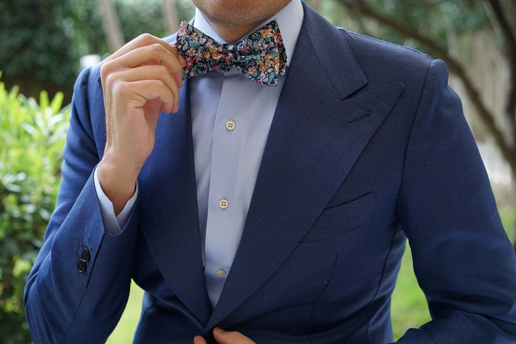 Stura Di Lanzo Floral Self Bow Tie - Image 8
