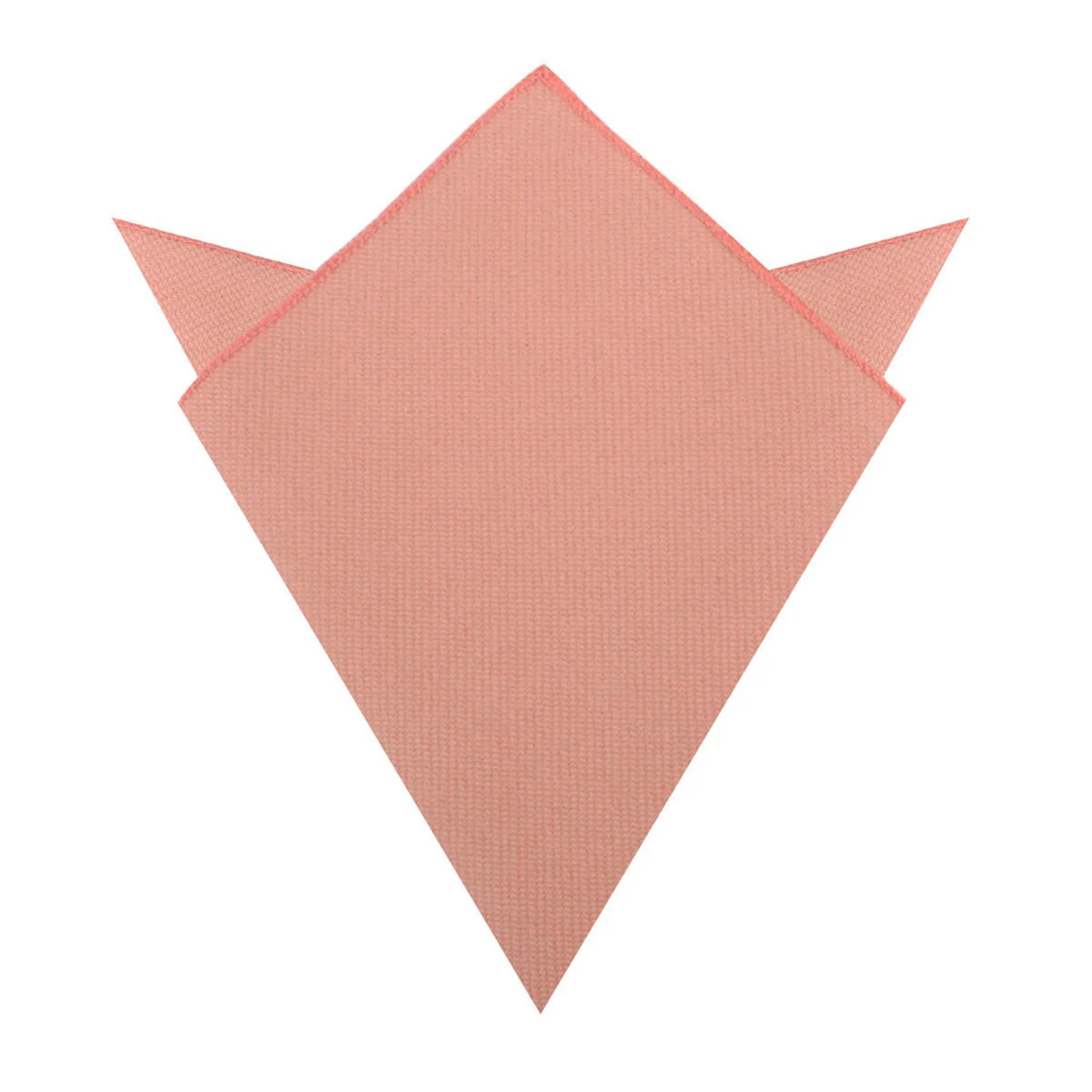 Sunset Peach Linen Twill Pocket Square