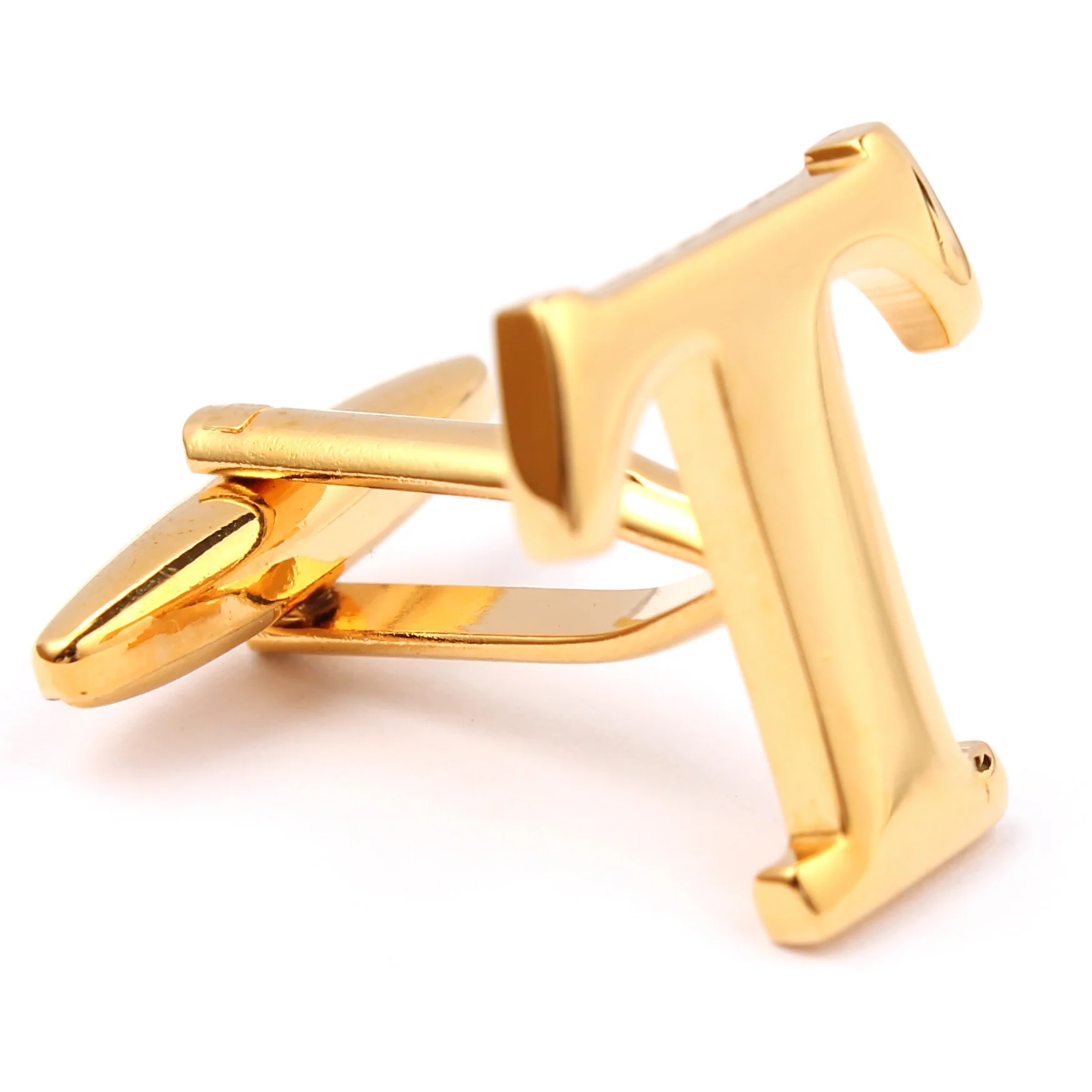 Letter T Gold Cufflinks - Image 5
