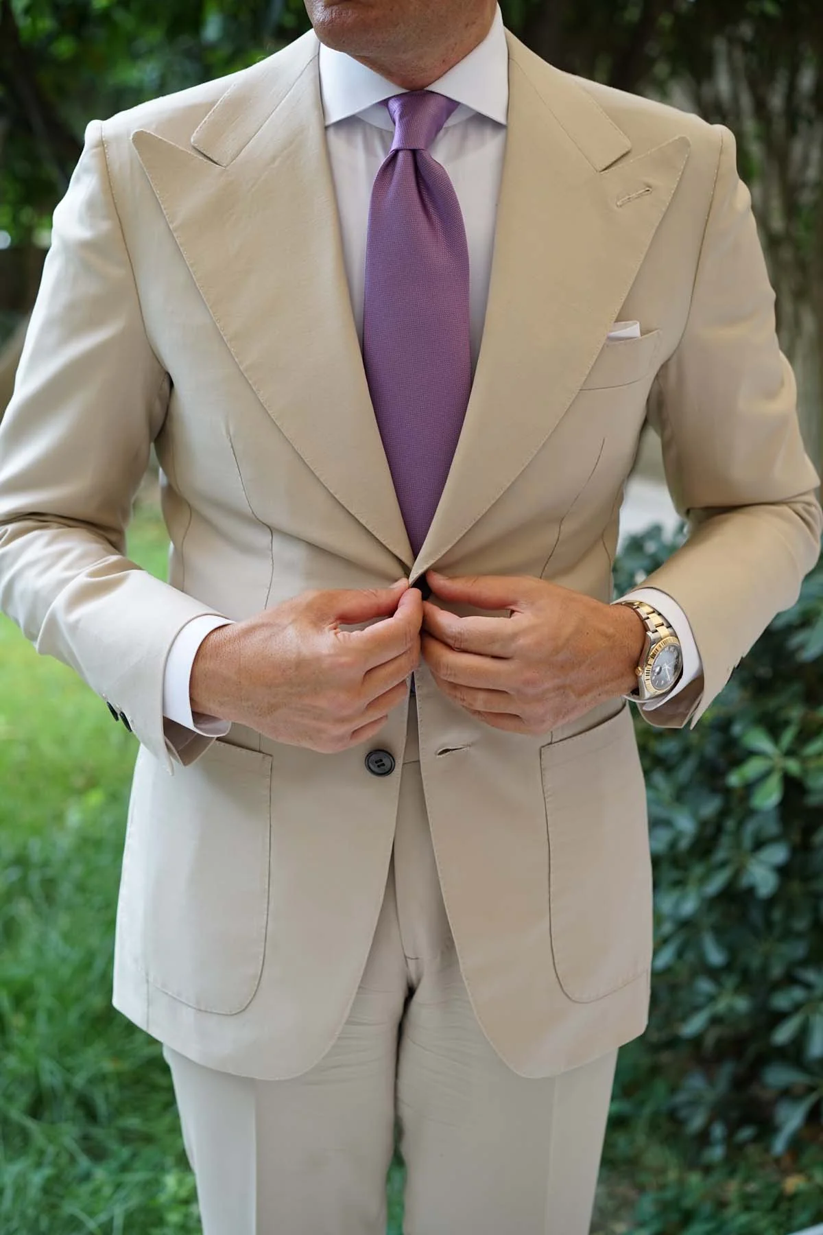 Tahiti Purple Weave Necktie - Image 5