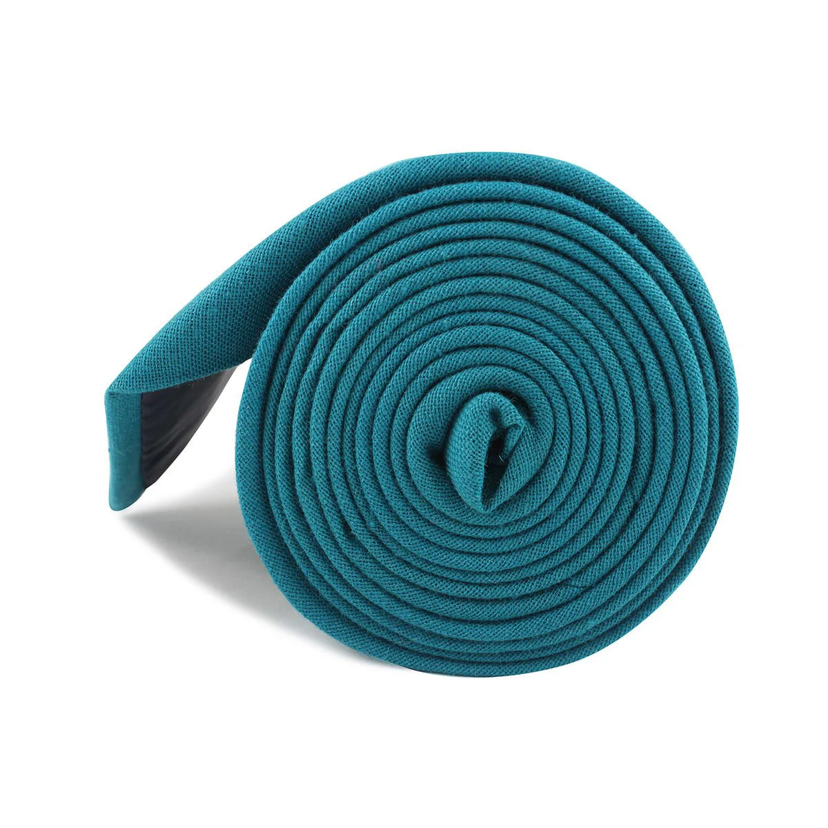 Teal Slub Linen Necktie - Image 4