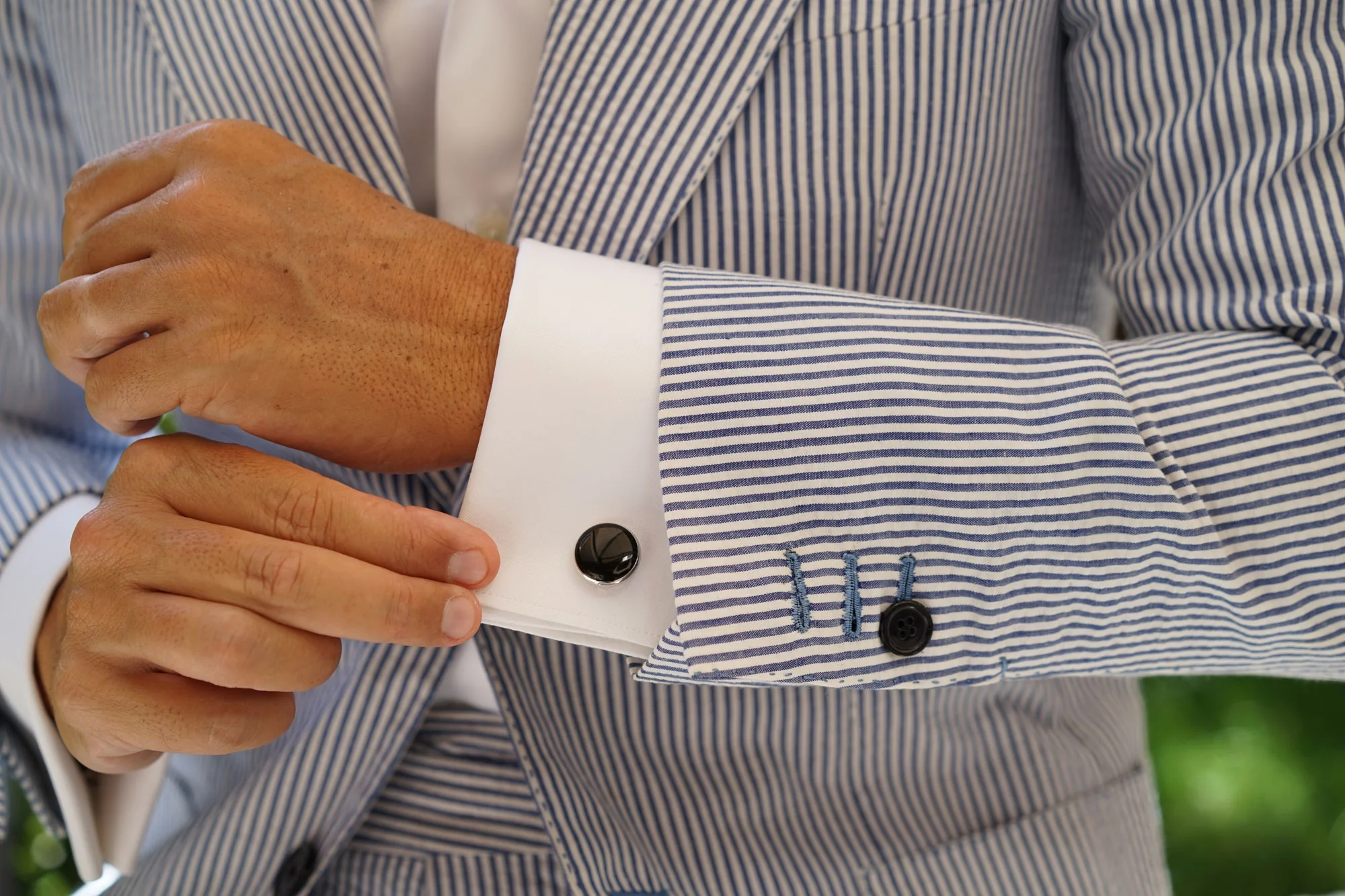 The Black Pearl Silver Cufflinks - Image 7