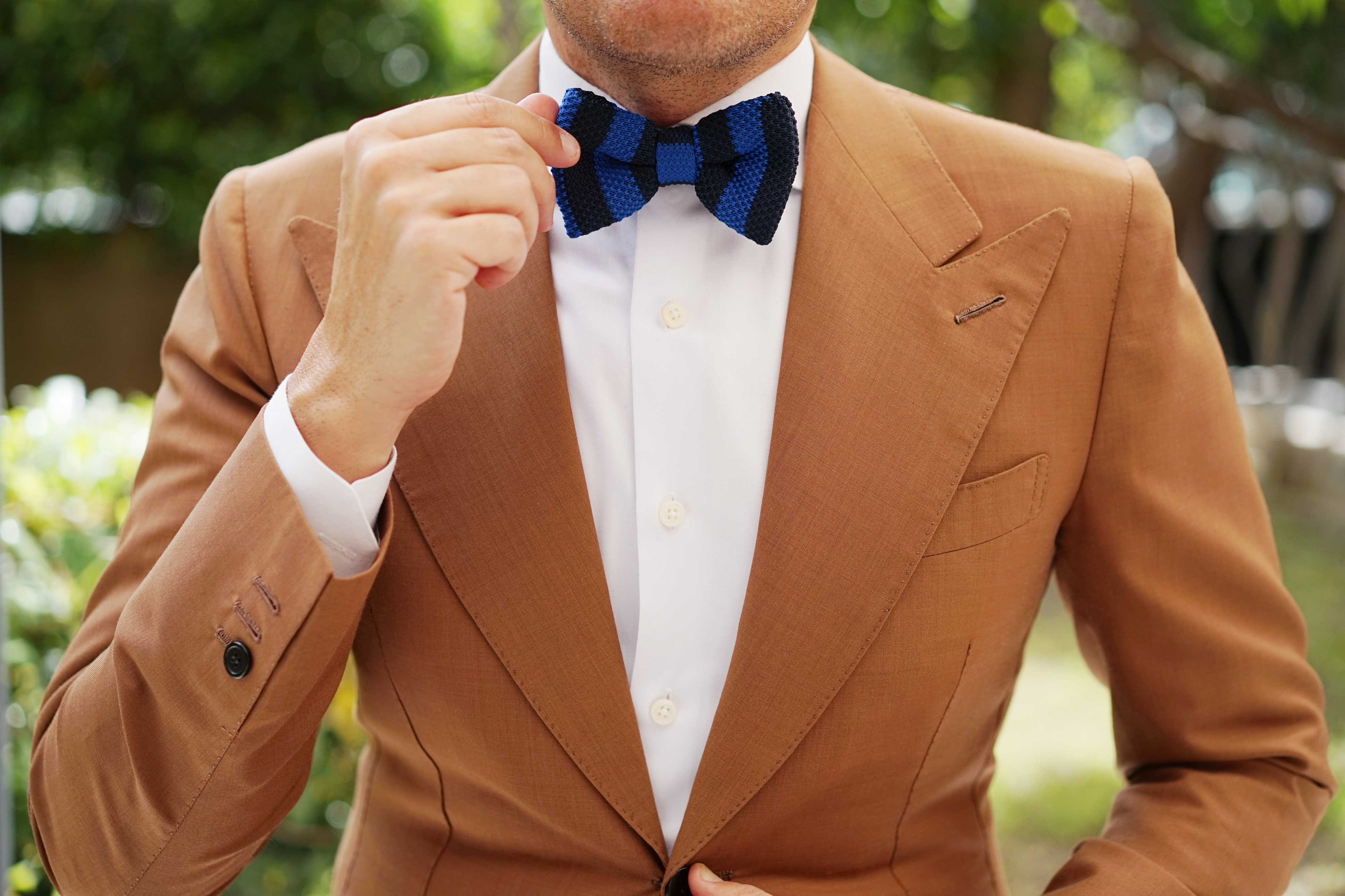 The Blue Fijian Knitted Bow Tie - Image 3