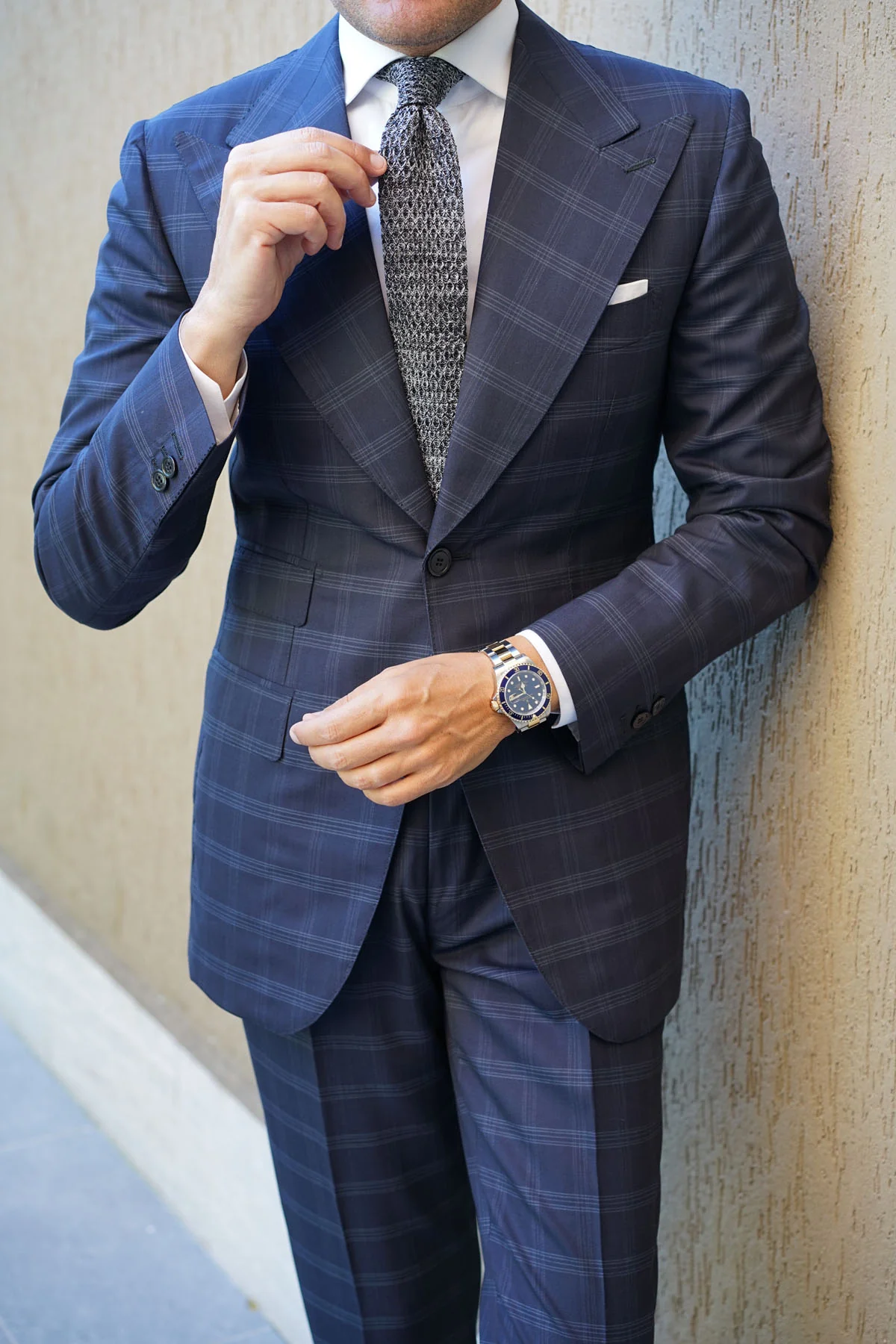 The Brando Black Tweed Knitted Tie - Image 8