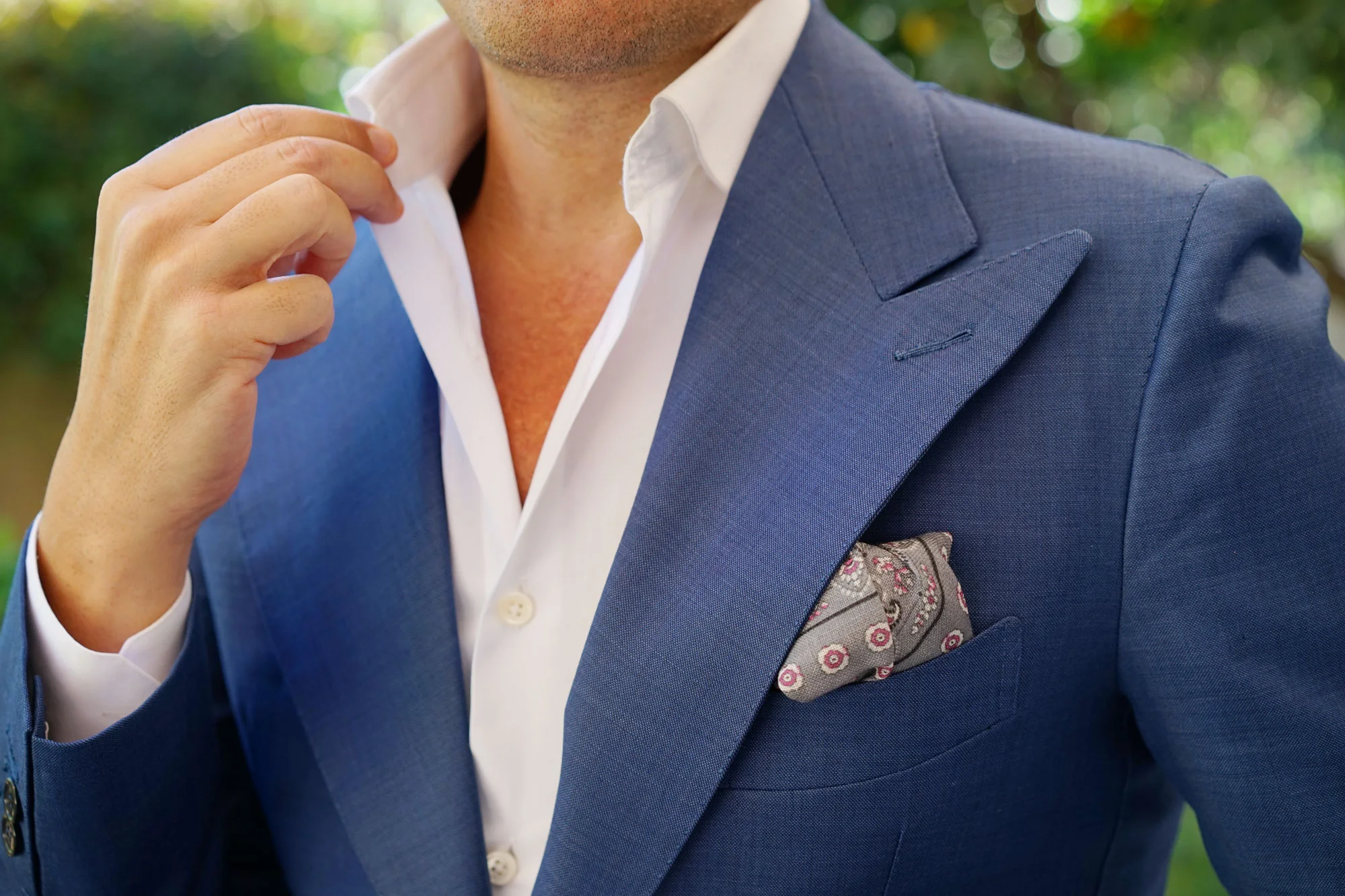 The British Bulldog Grey Wool Pocket Square - Image 7