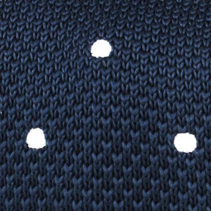 The Captain Polka Dot Knitted Tie - Image 2