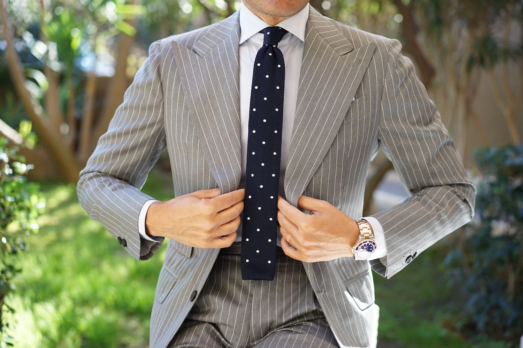 The Captain Polka Dot Knitted Tie - Image 3