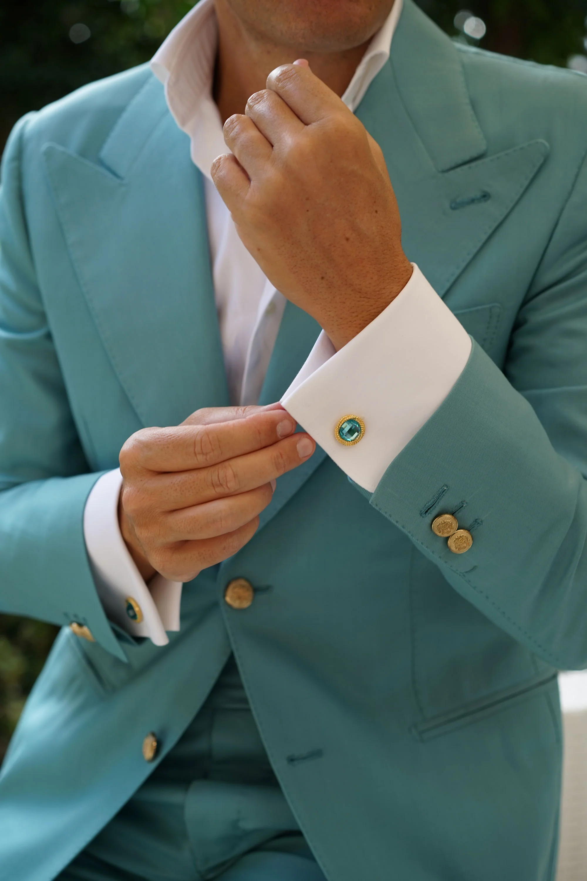 The Gold Count of Monte Cristo Blue Cufflinks - Image 6