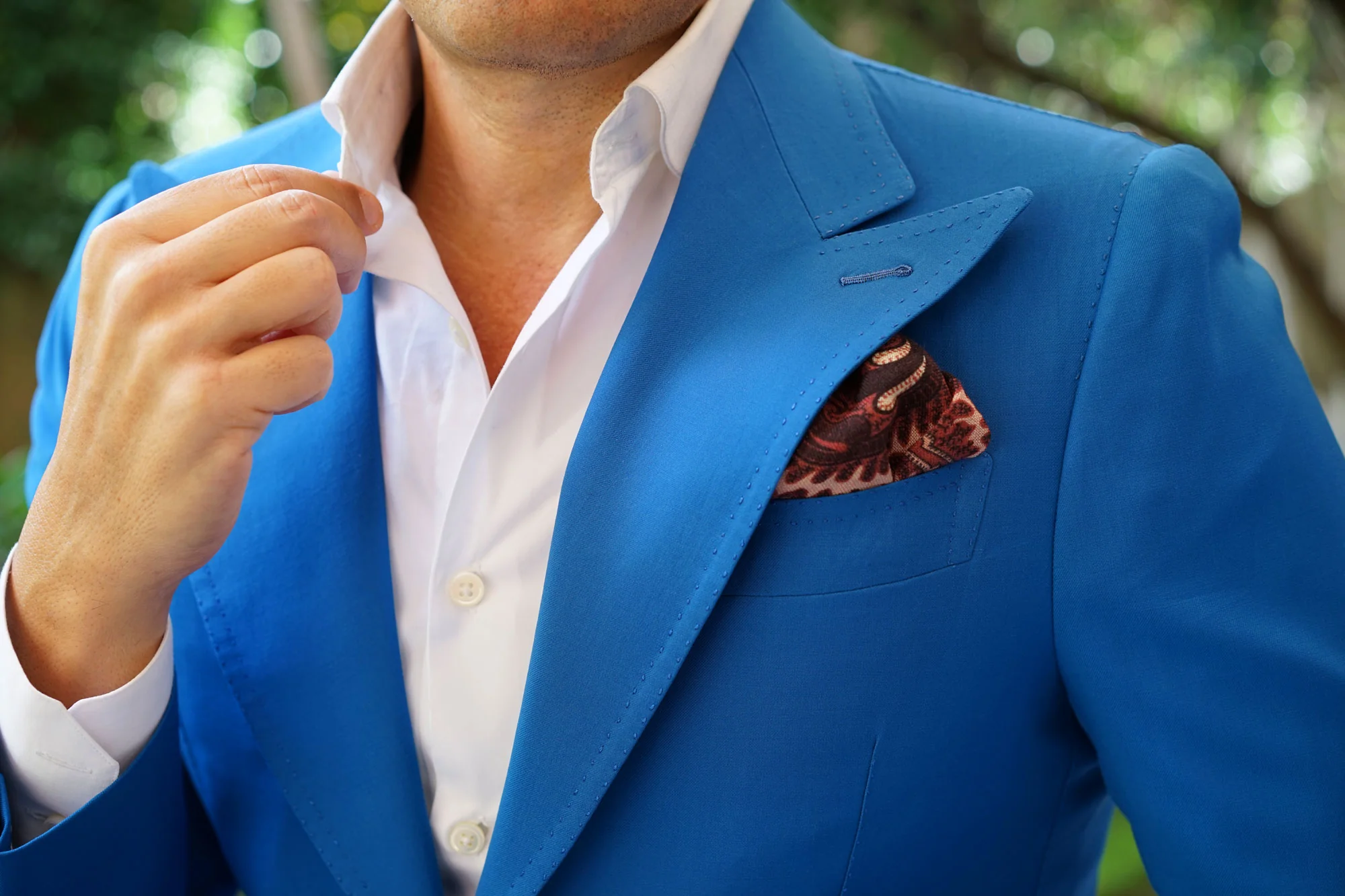 The Hardest Working Man in Show Business Wool Pocket Square - Image 6