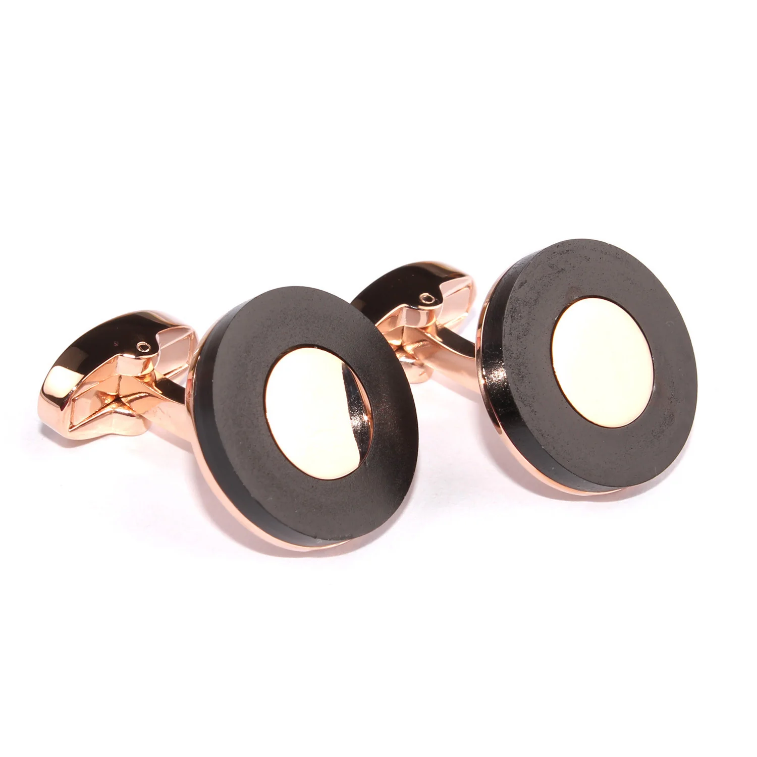 The Kingsman Black and Rose Gold Cufflinks - Image 2