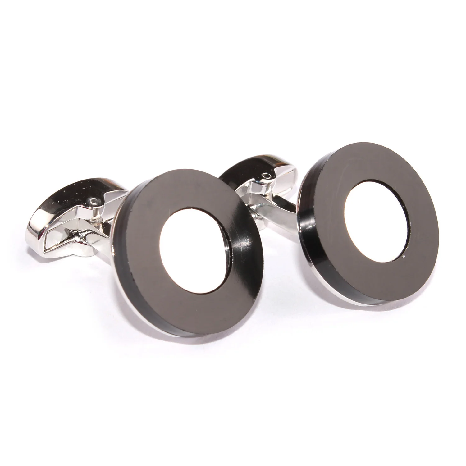 The Kingsman Black and Silver Cufflinks - Image 2