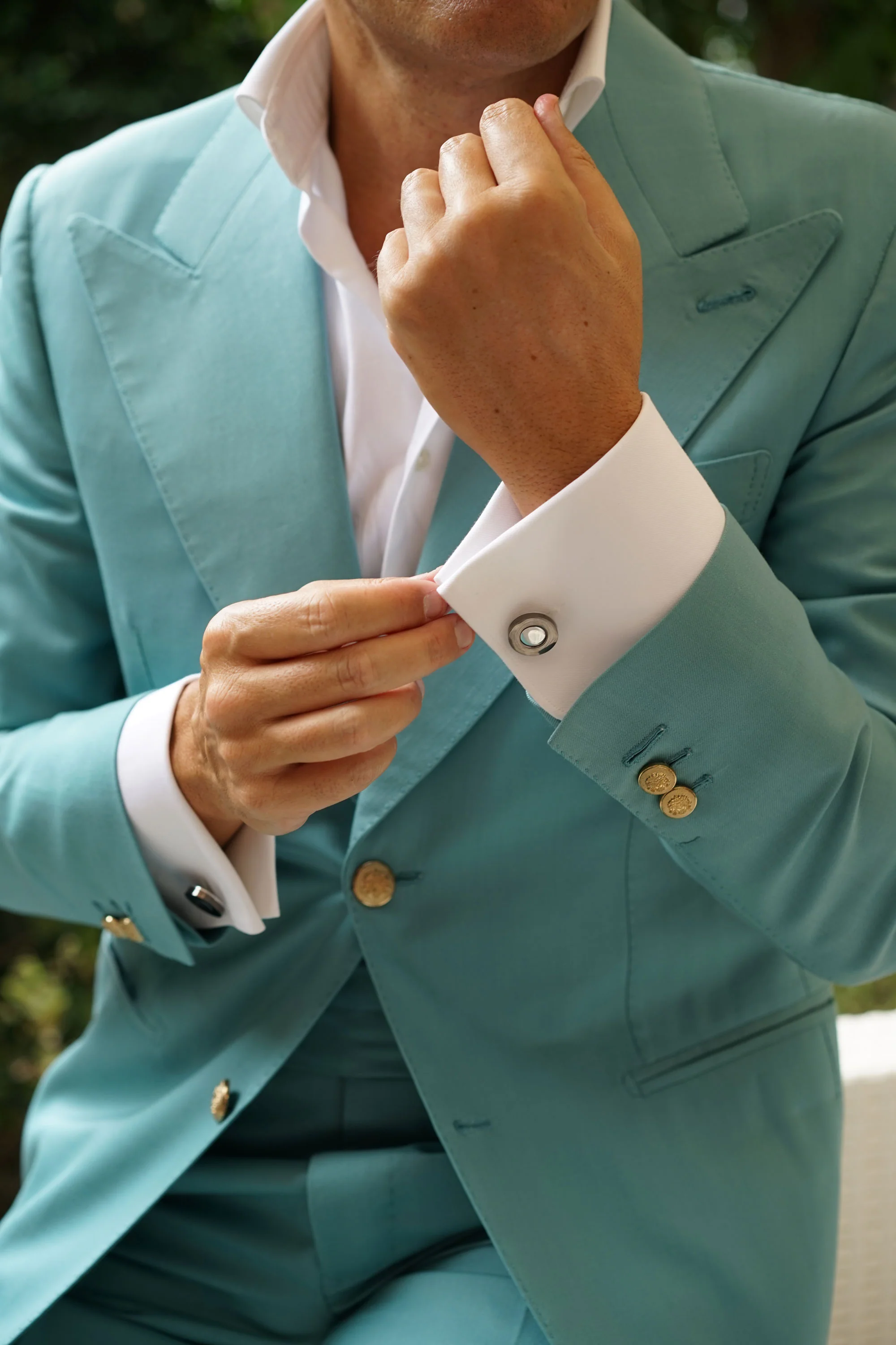 The Kingsman Black and Silver Cufflinks - Image 6