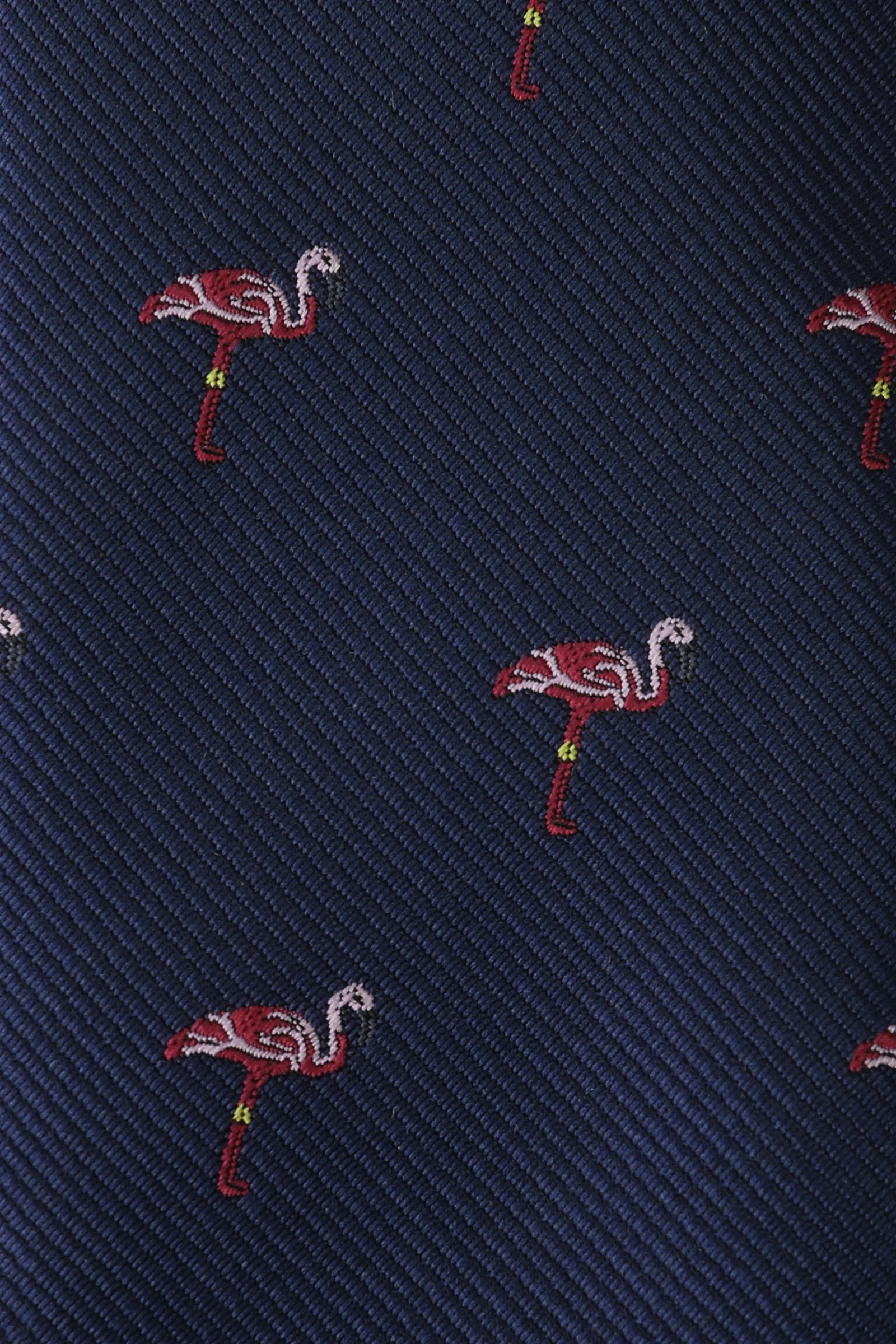 The Navy Blue Pink Flamingo Kids Necktie - Image 2