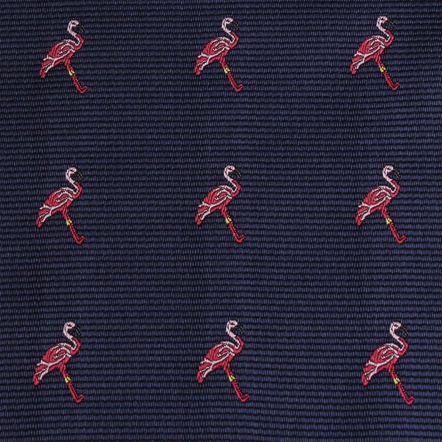 The Navy Blue Pink Flamingo Self Tie Bow Tie - Image 5
