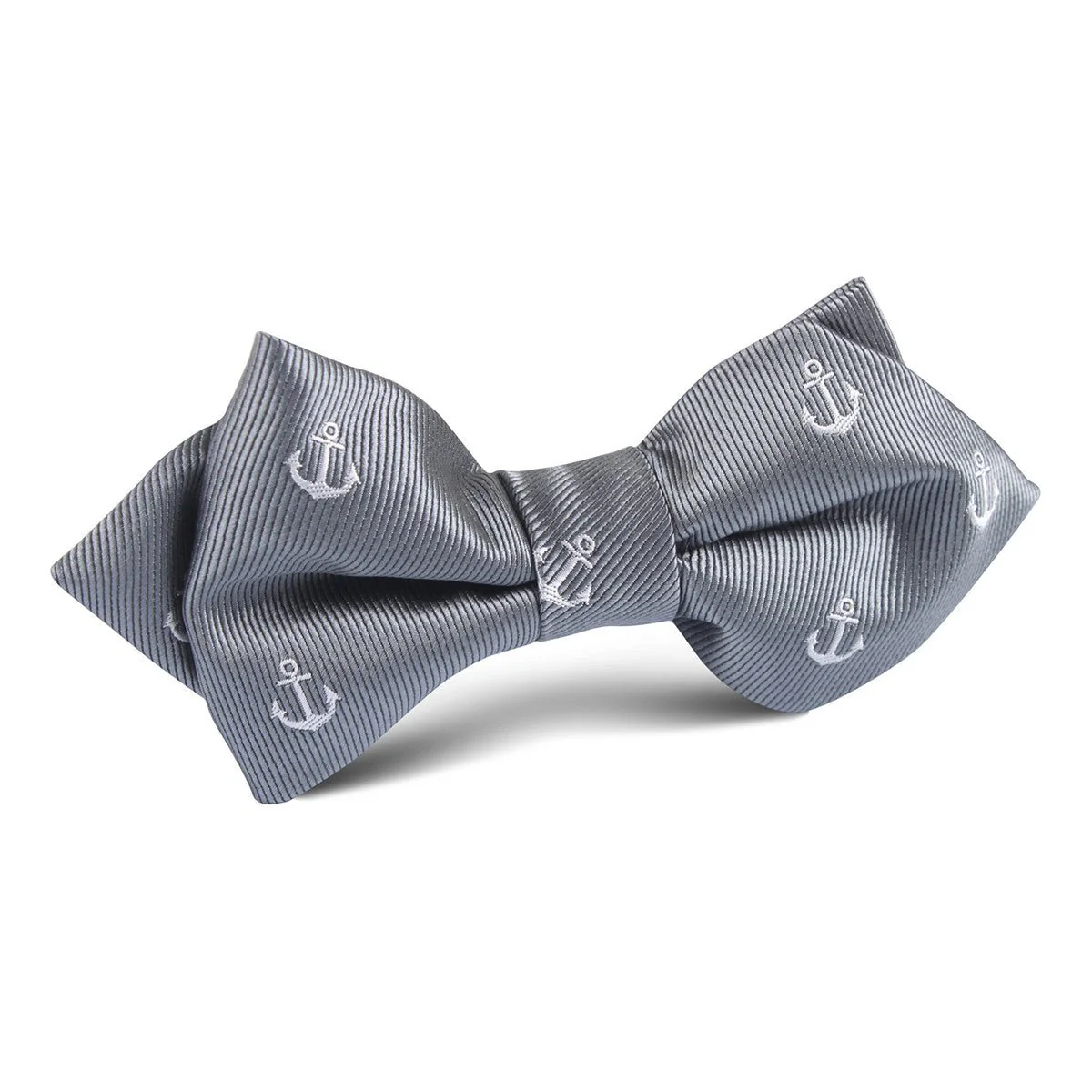 The OTAA Charcoal Grey Anchor Diamond Bow Tie - Image 5