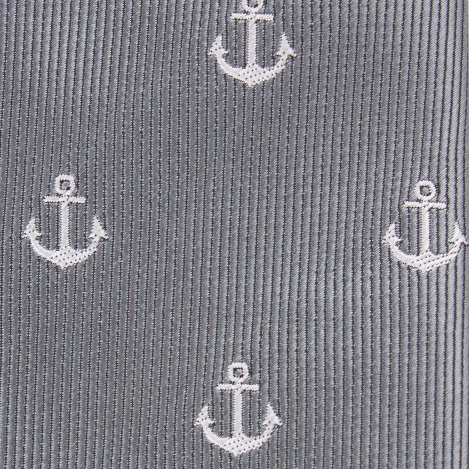 The OTAA Charcoal Grey Anchor Self Tie Bow Tie - Image 4